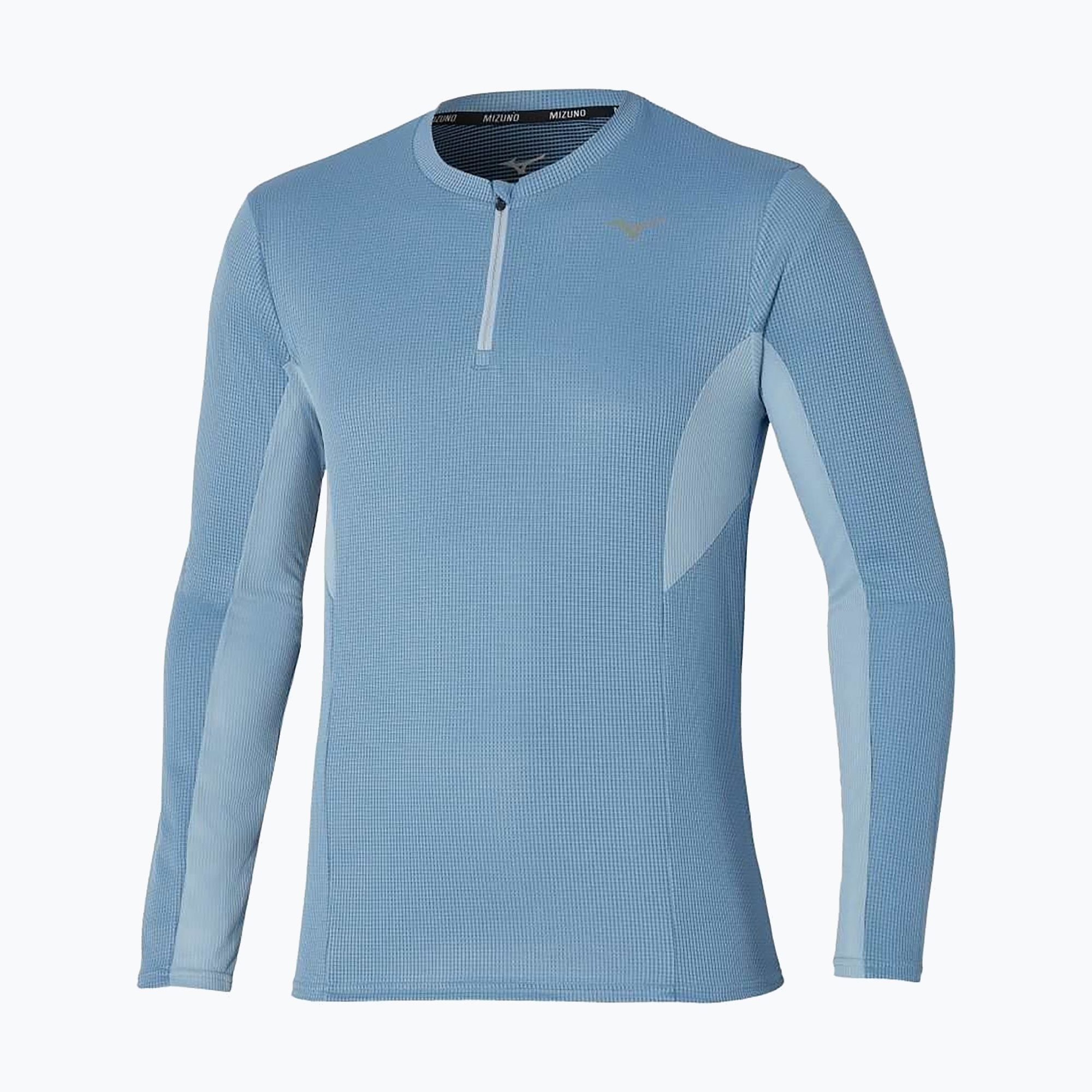 Longsleeve do biegania męski Mizuno Dryaeroflow Half Zip parisian blue 