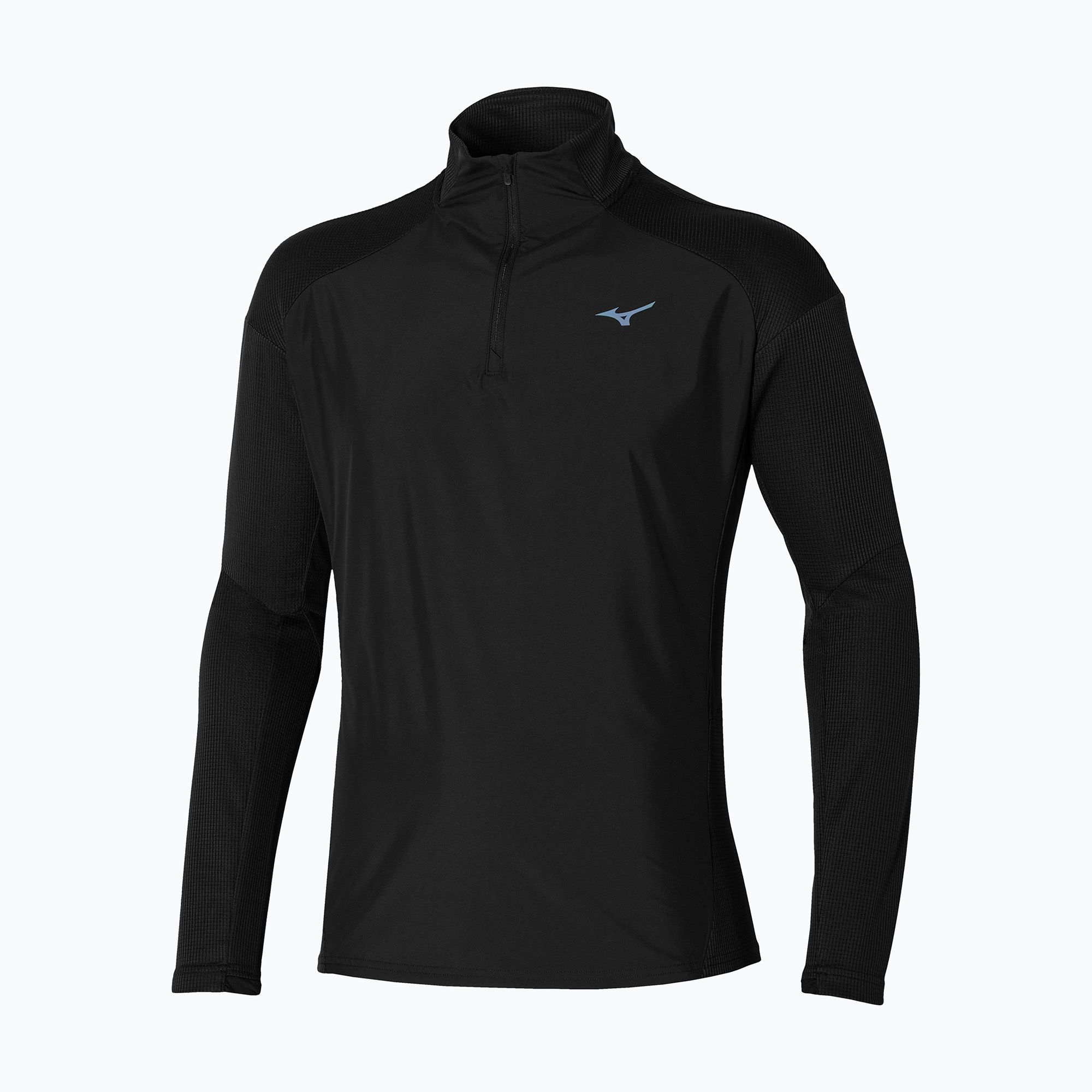 Longsleeve do biegania męski Mizuno Hybrid black 
