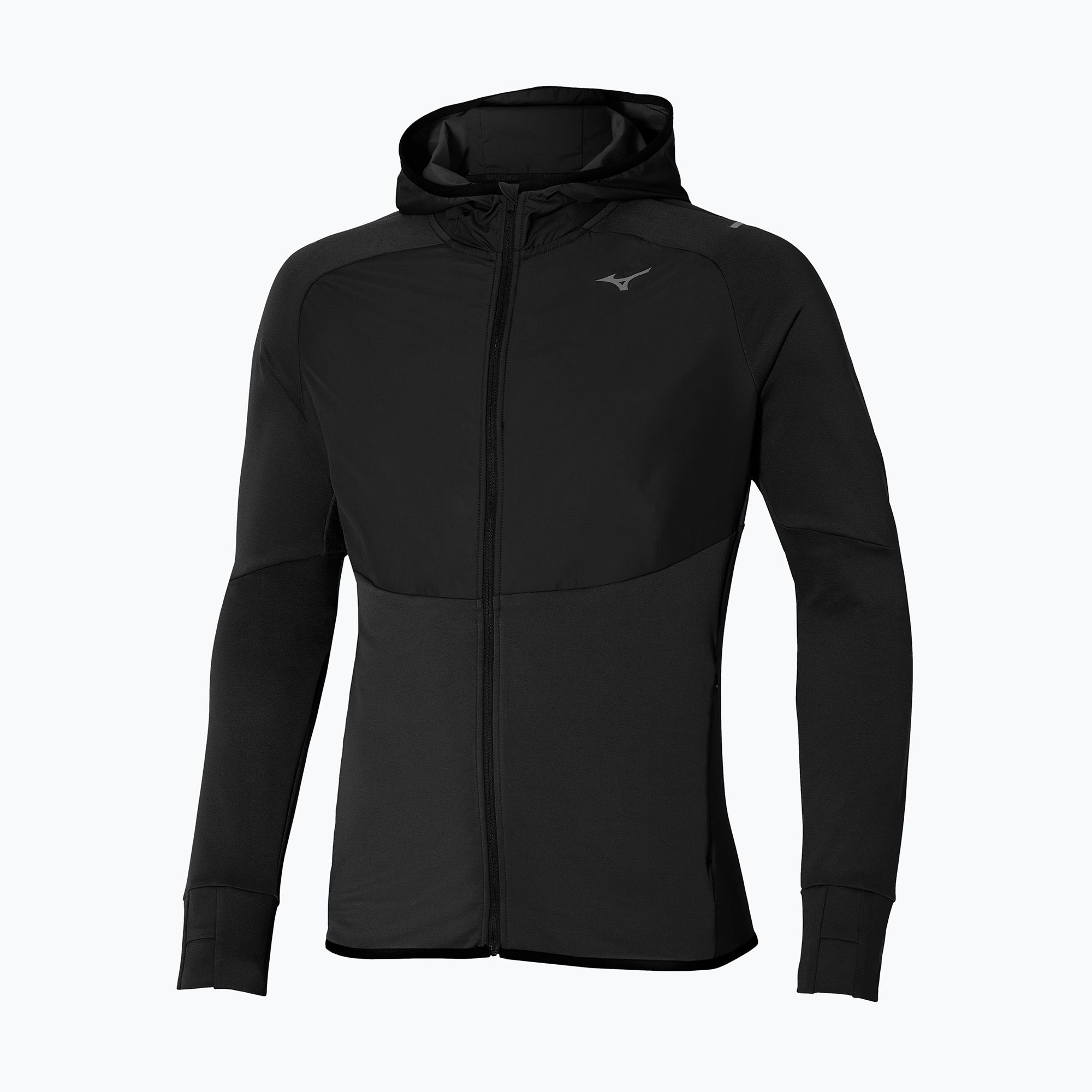 Kurtka do biegania męska Mizuno Warmalite Hybrid Full Zip black 