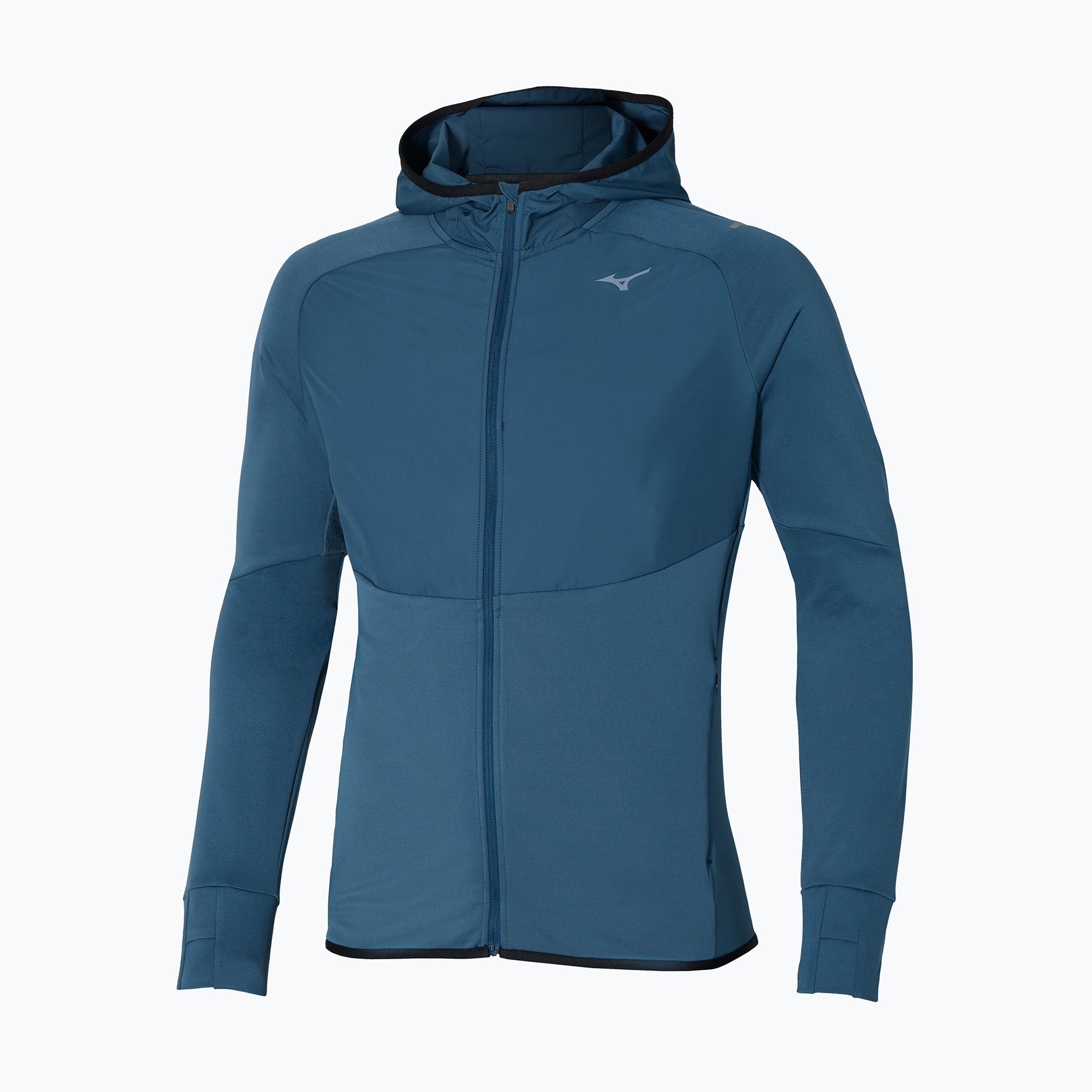Kurtka do biegania męska Mizuno Warmalite Hybrid Full Zip blue wing teal 