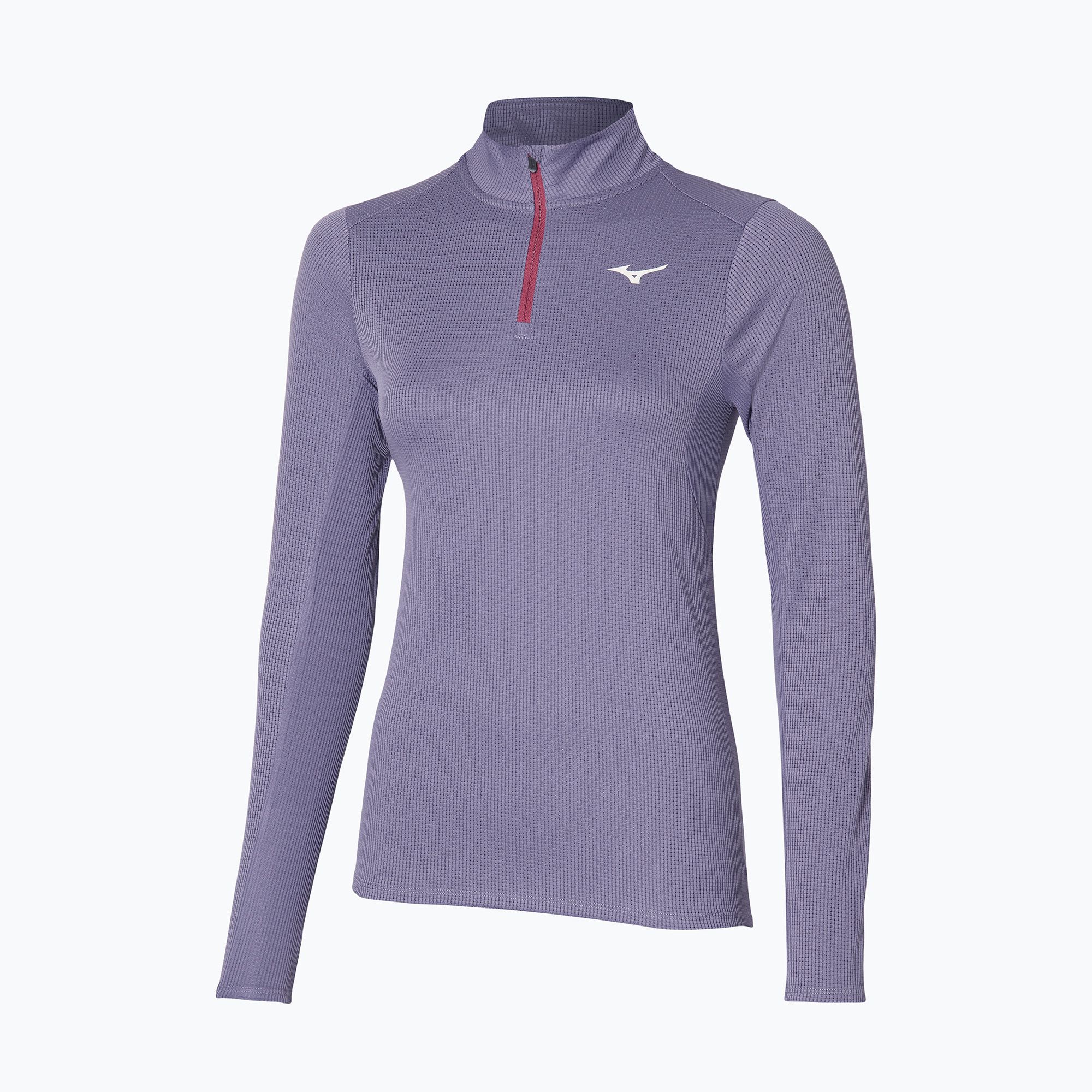 Longsleeve do biegania damski Mizuno Dryaeroflow LS Half Zip cadet 