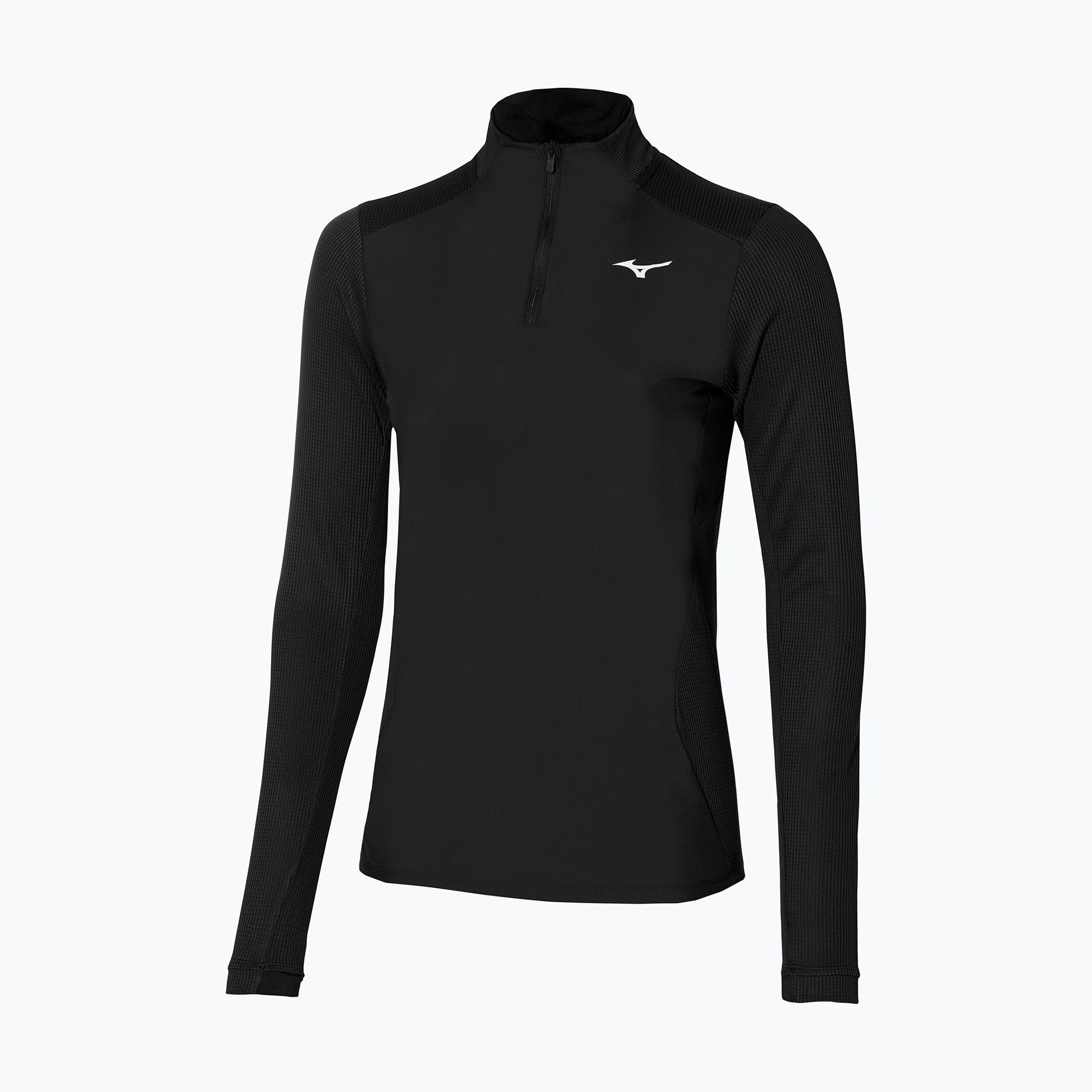 Longsleeve do biegania damski Mizuno Hybrid black 