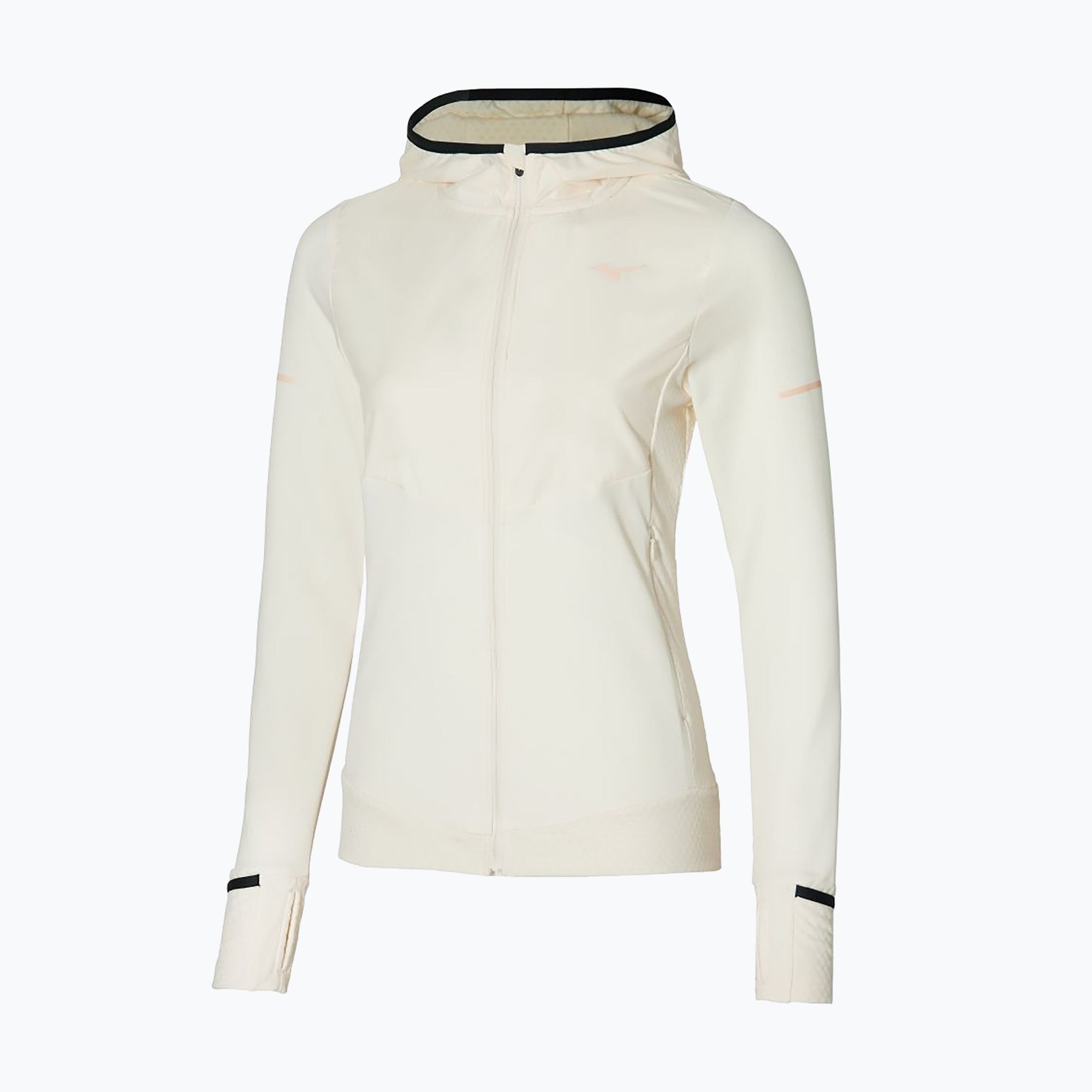 Kurtka do biegania damska Mizuno Warmalite Hybrid Full Zip pristine 