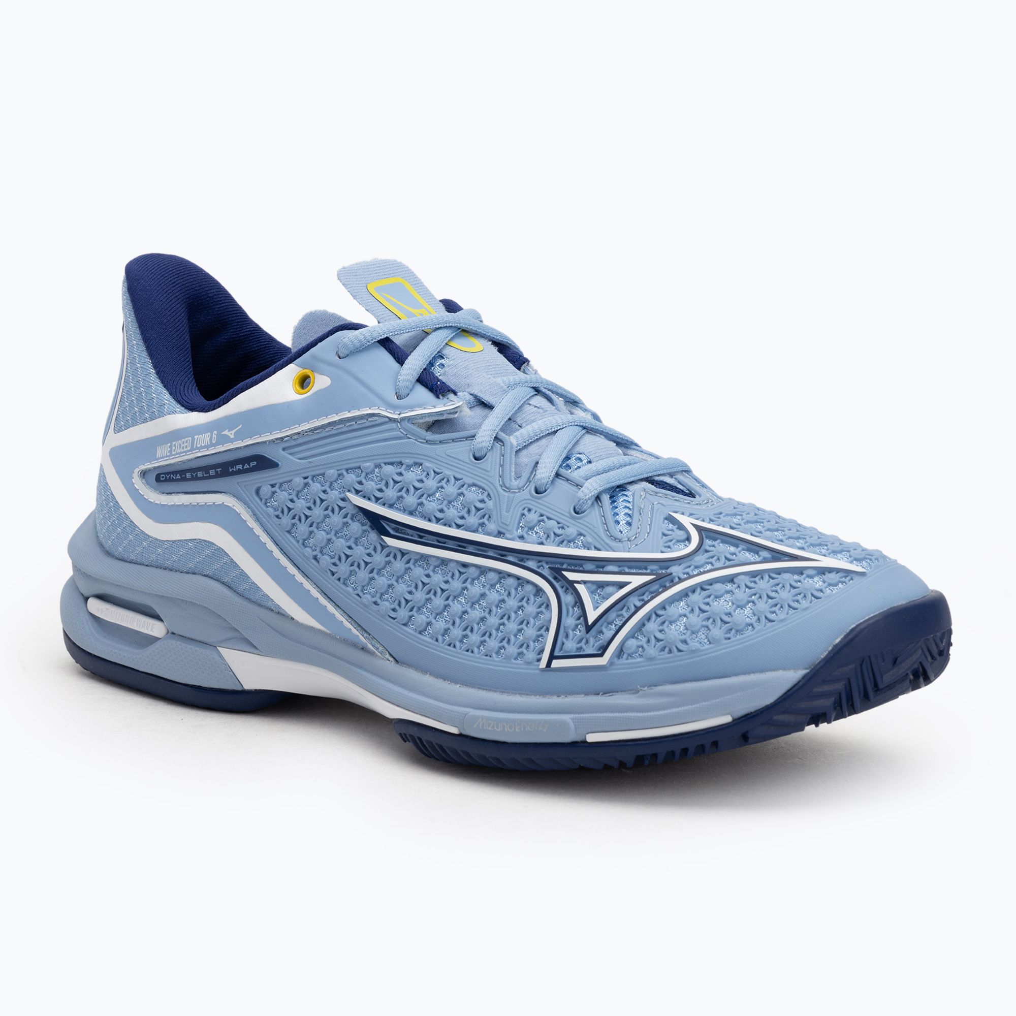 Buty do tenisa damskie Mizuno Wave Exceed Tour 6 CC bel air blue/ bellwether blue/ white 