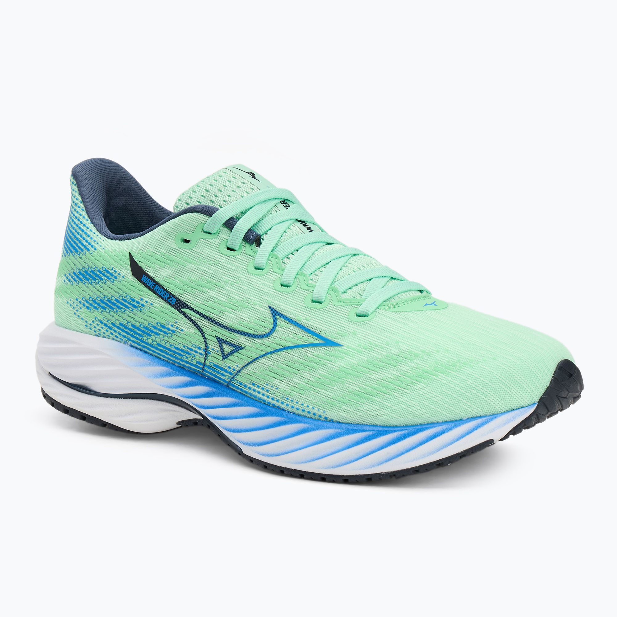 Buty do biegania męskie Mizuno Wave Rider 28 neo mint/frontier blue/vintage 
