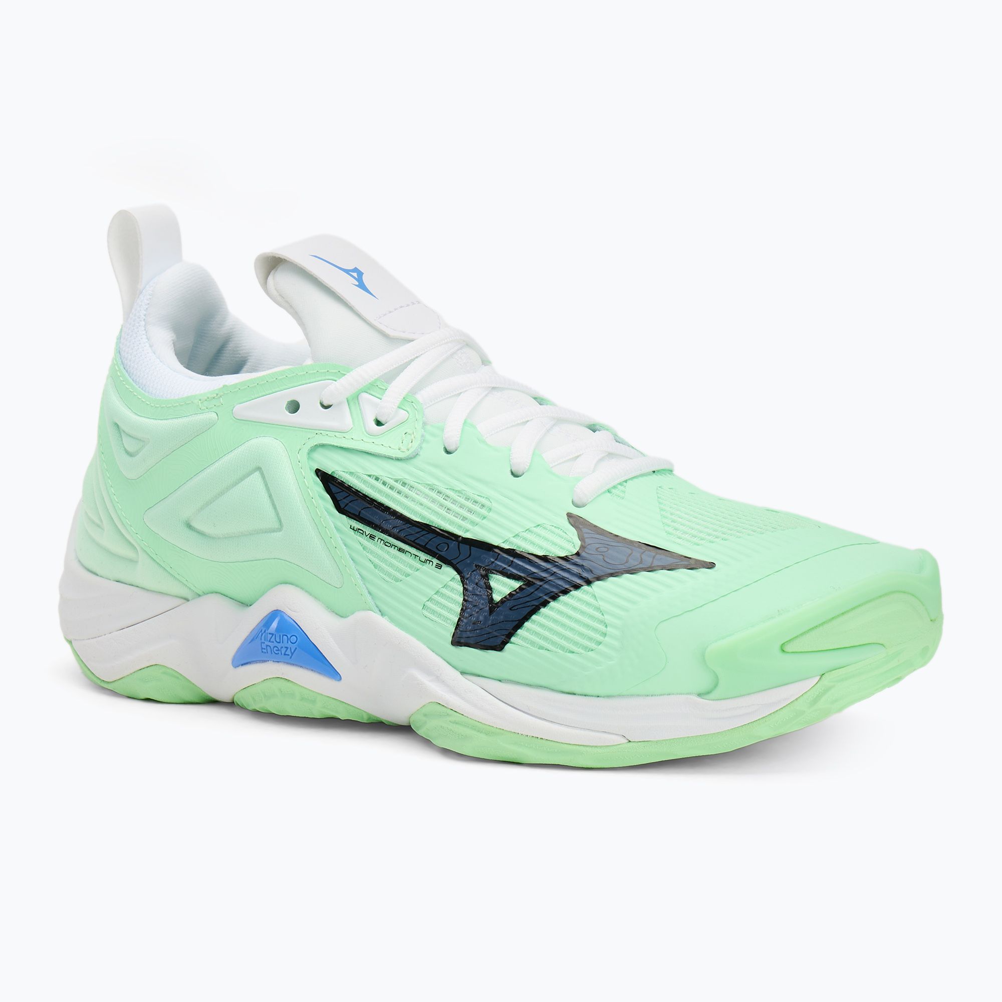 Buty do siatkówki Mizuno Wave Momentum 3 neo mint/black/frontier blue 