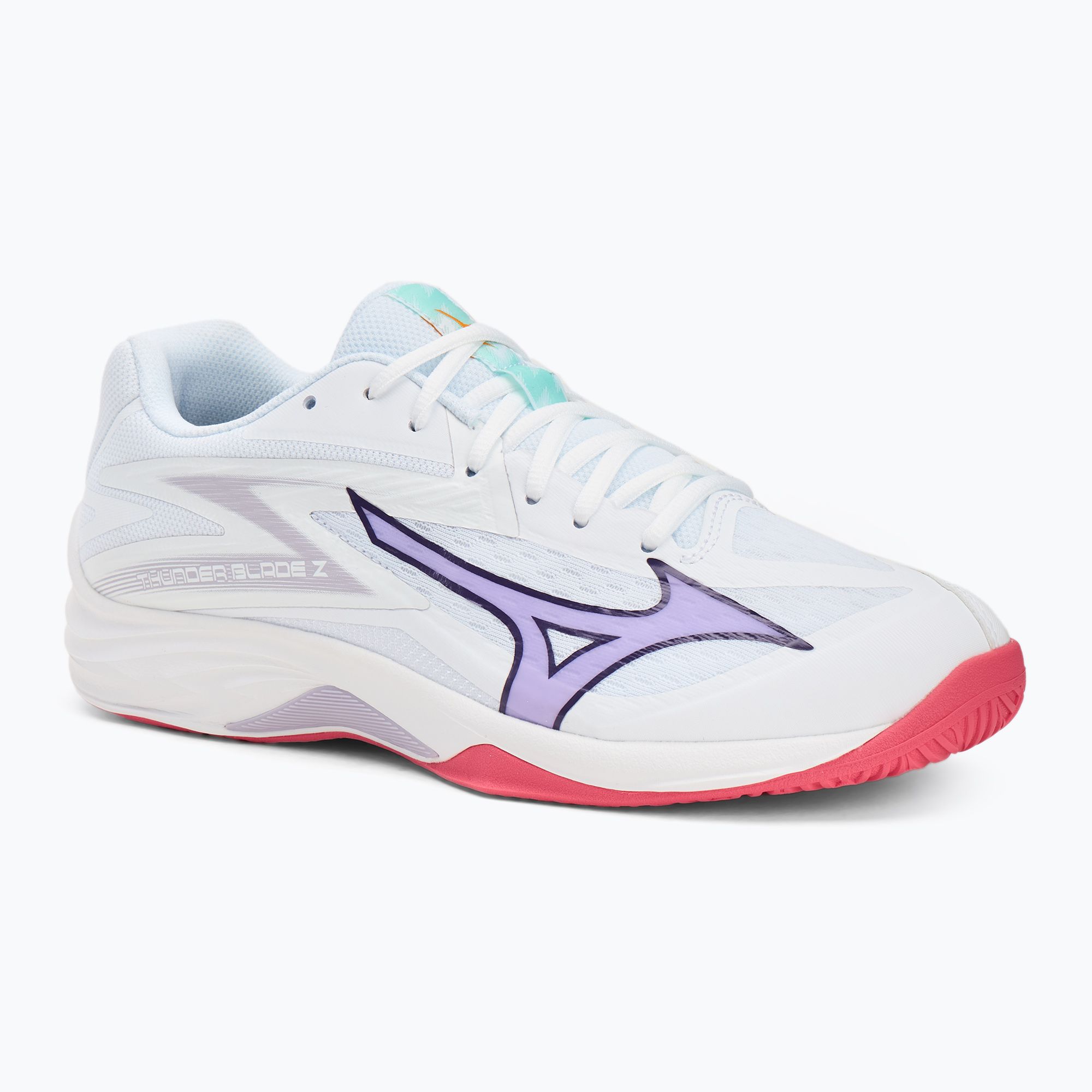 Buty do siatkówki damskie Mizuno Thunder Blade Z white/violet indigo/camellia rose 