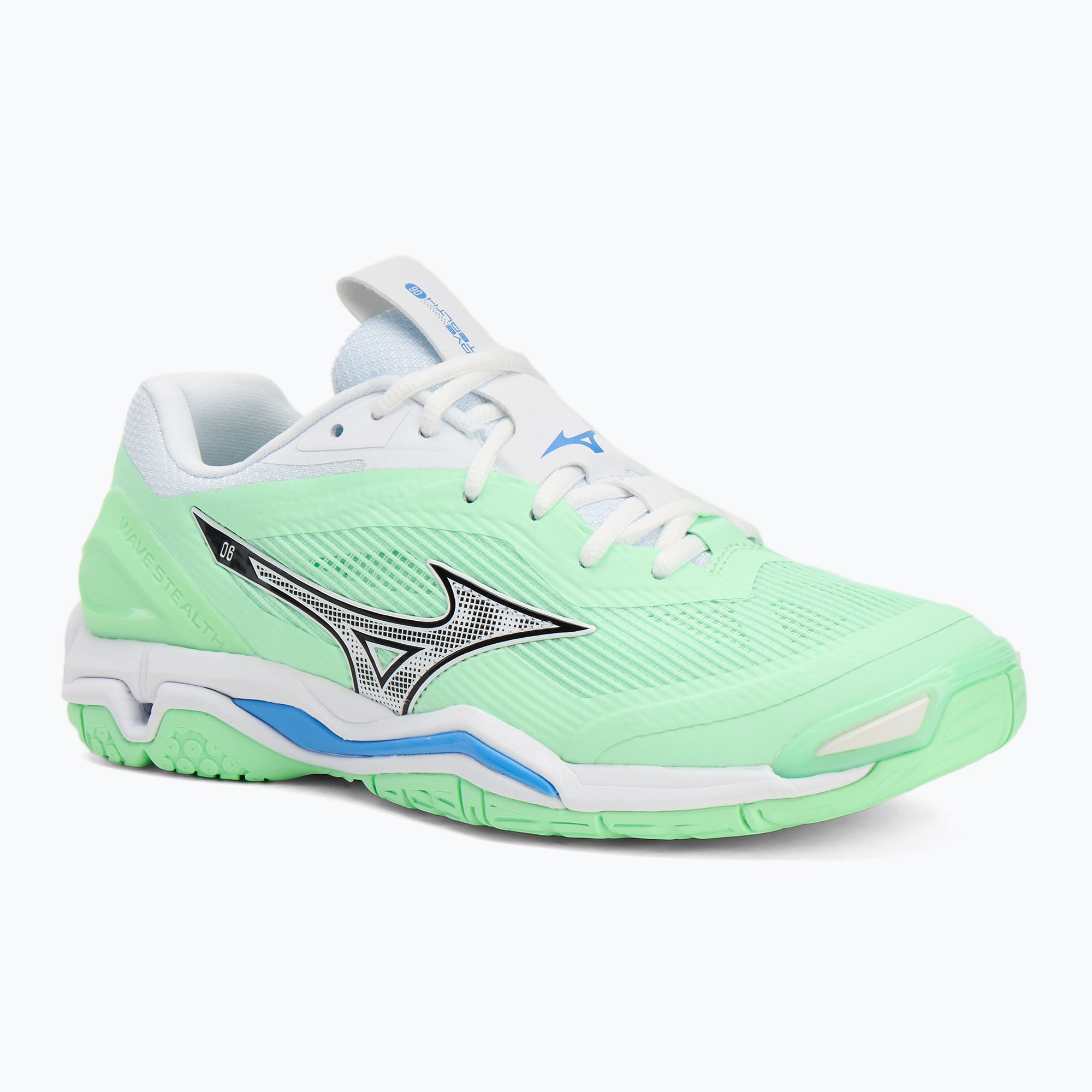 Buty do piłki ręcznej Mizuno Wave Stealth 6 neo mint/black/frontier blue 