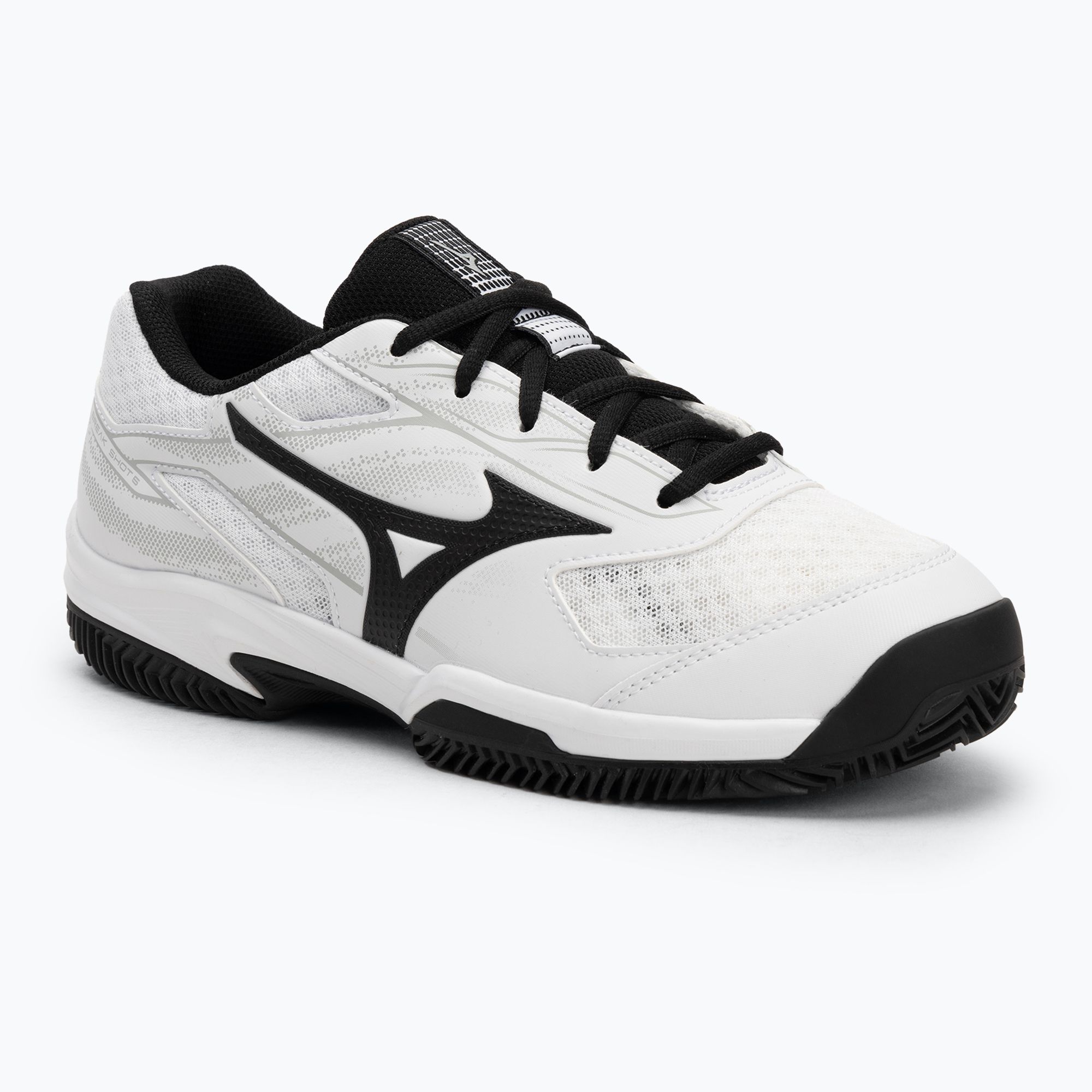 Buty do tenisa męskie Mizuno Break Shot 5 CC white/ black/ harbor mist 