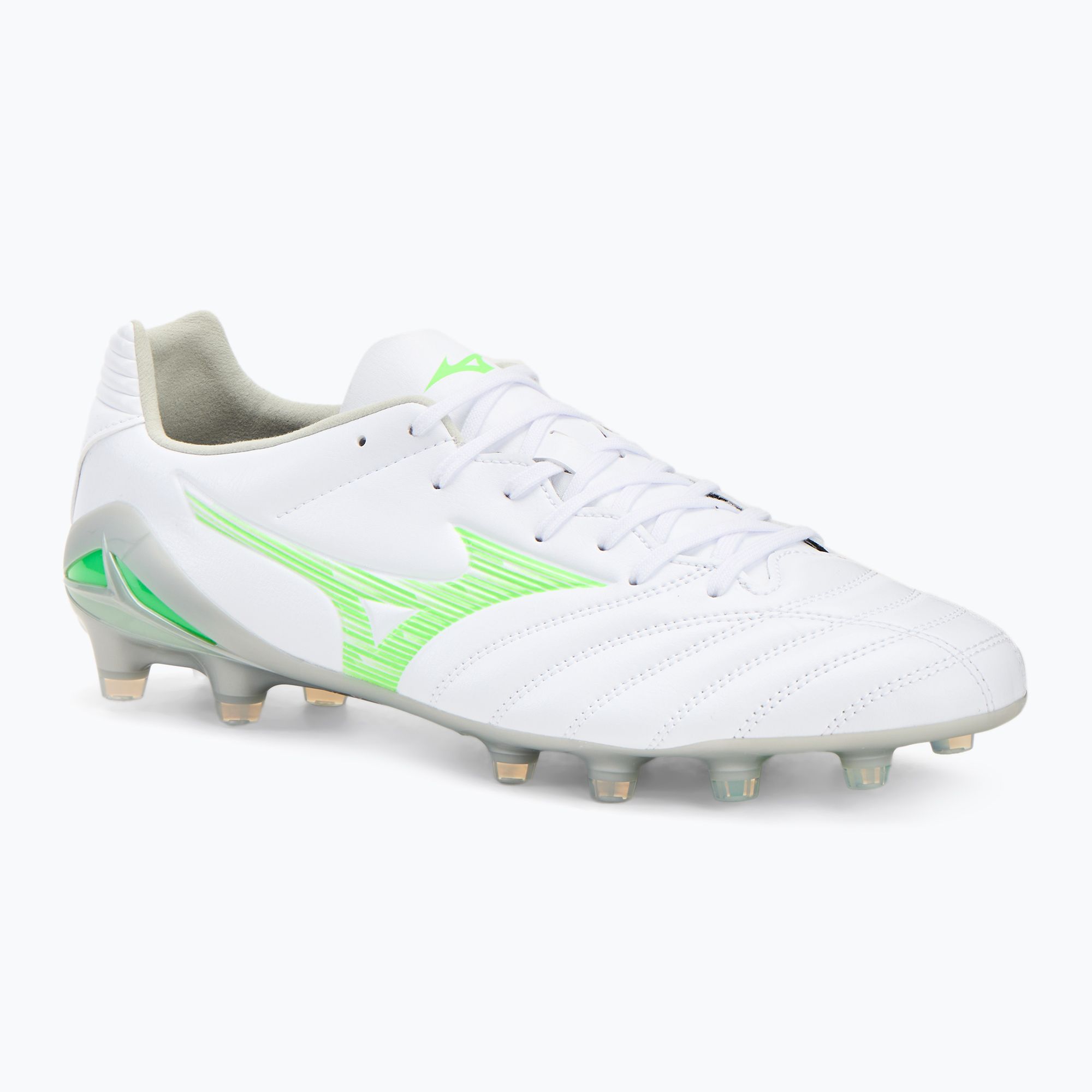 Buty piłkarskie Mizuno Monarcida Neo III Pro Md white/neon green 