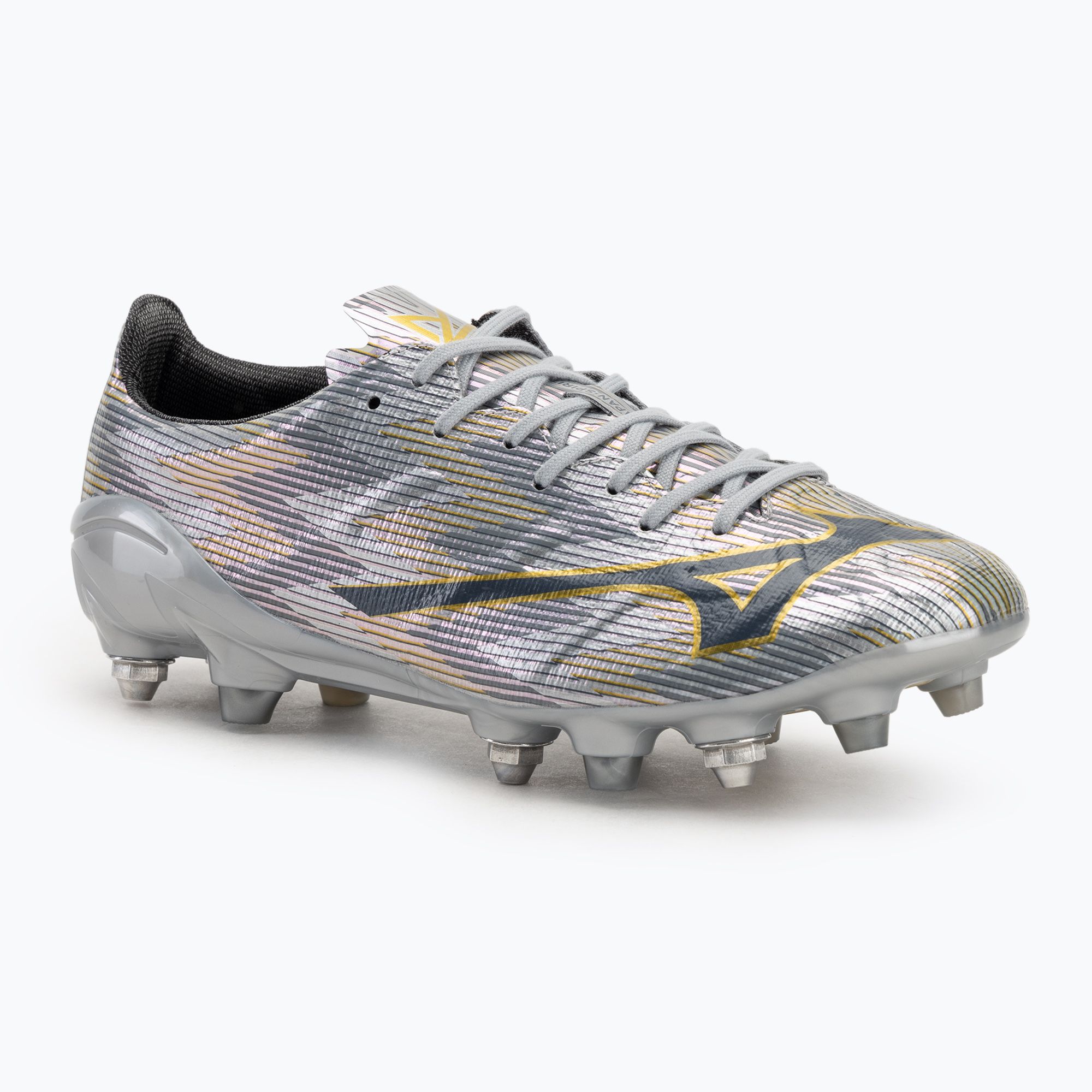 Buty piłkarskie męskie Mizuno α II Japan Mix galaxy silver/8605 c/gold 