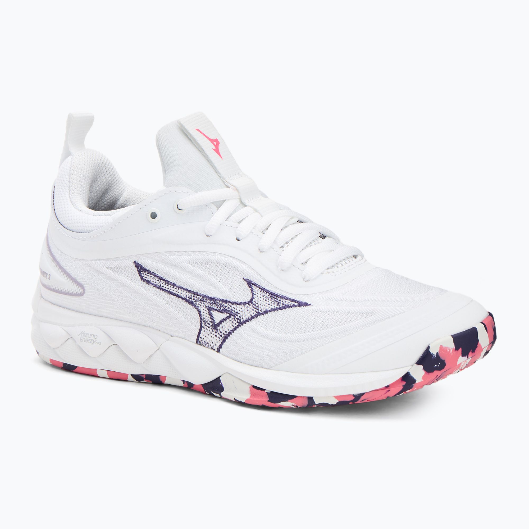 Buty do siatkówki damskie Mizuno Wave Luminous 3 white/violet indigo/camellia rose 