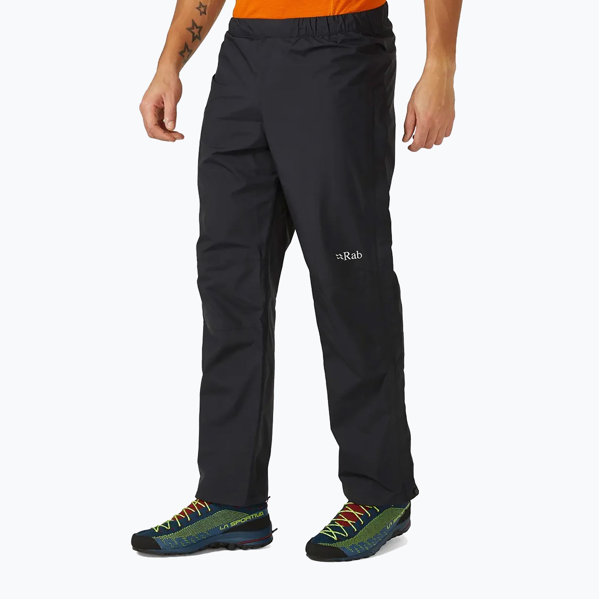 Spodnie z membraną męskie Rab Downpour Eco FZ Regular black 