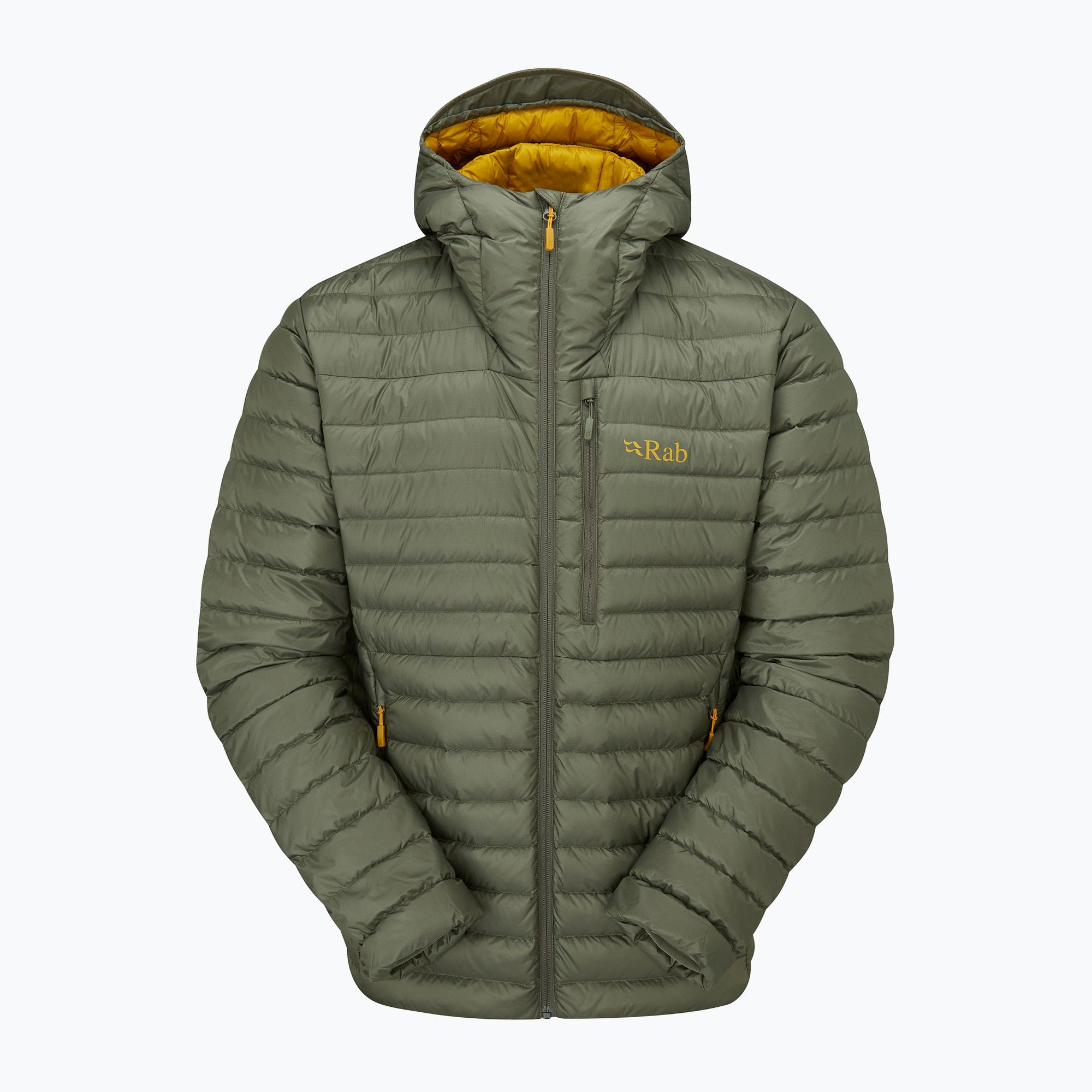 Kurtka puchowa męska Rab Microlight Alpine light khaki 