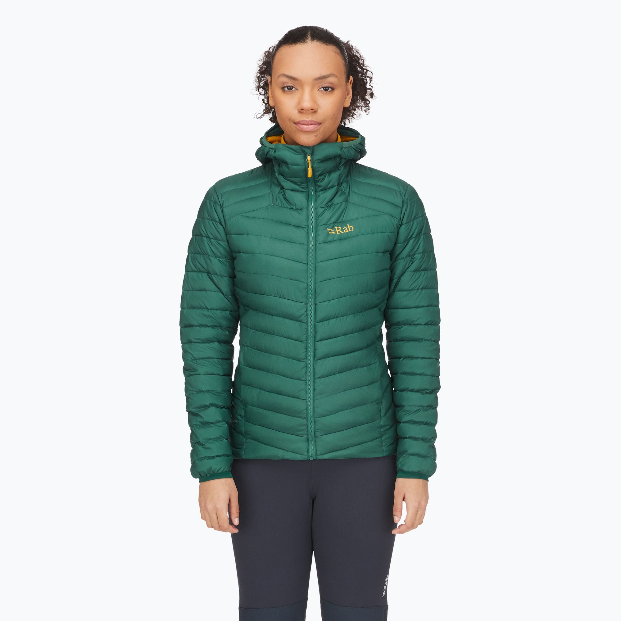 Kurtka ocieplana damska Rab Cirrus Alpine green/sahara 