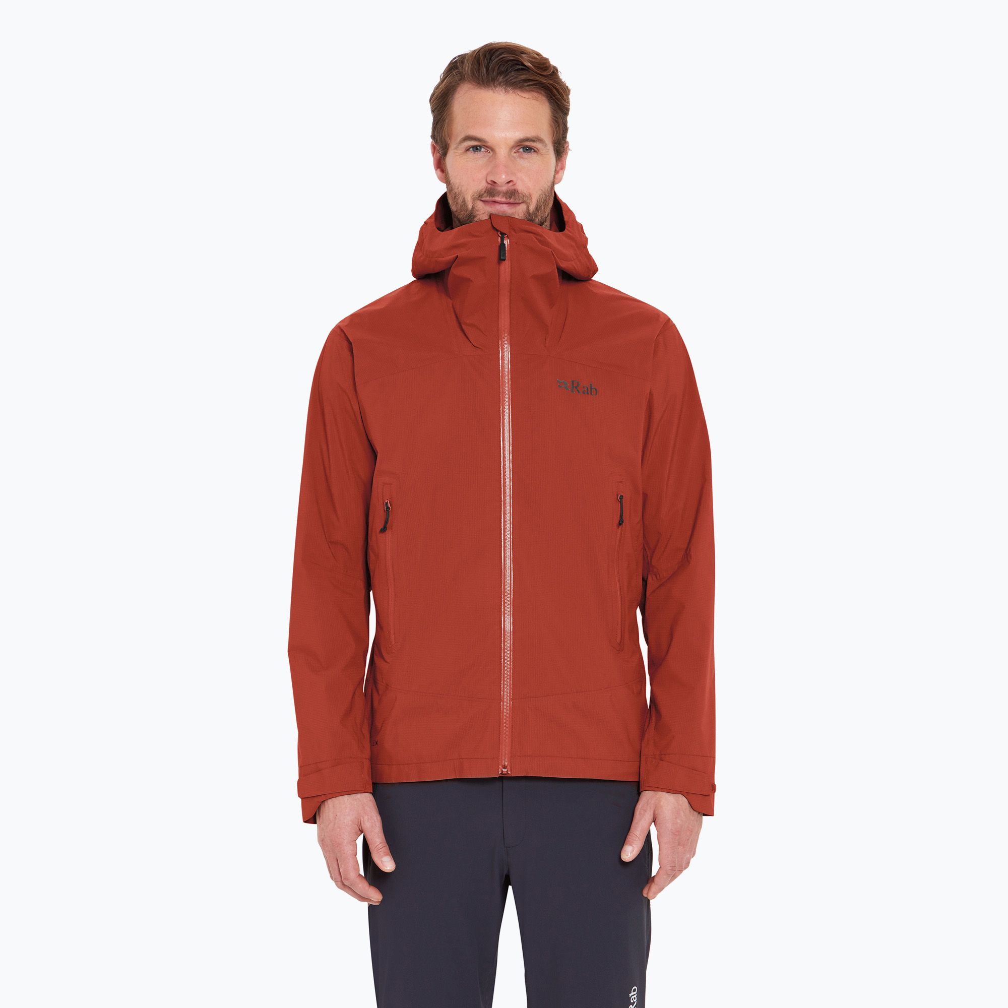 Kurtka przeciwdeszczowa męska Rab Downpour Light tuscan red 