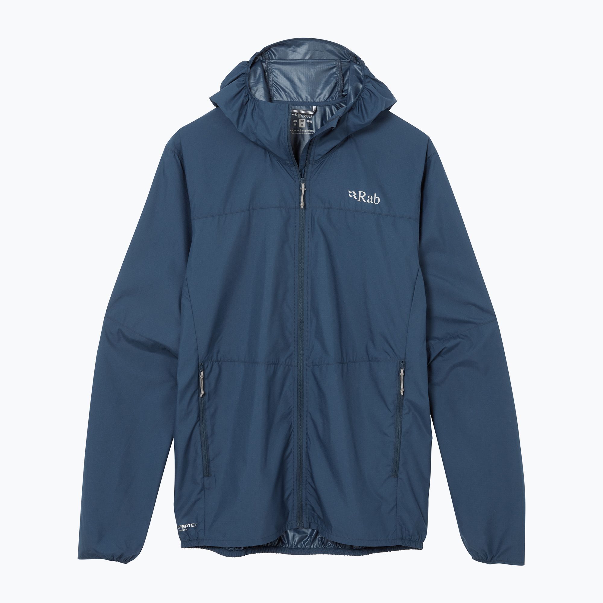 Kurtka przeciwiatrowa męska Rab Windgather Hoody tempest blue 