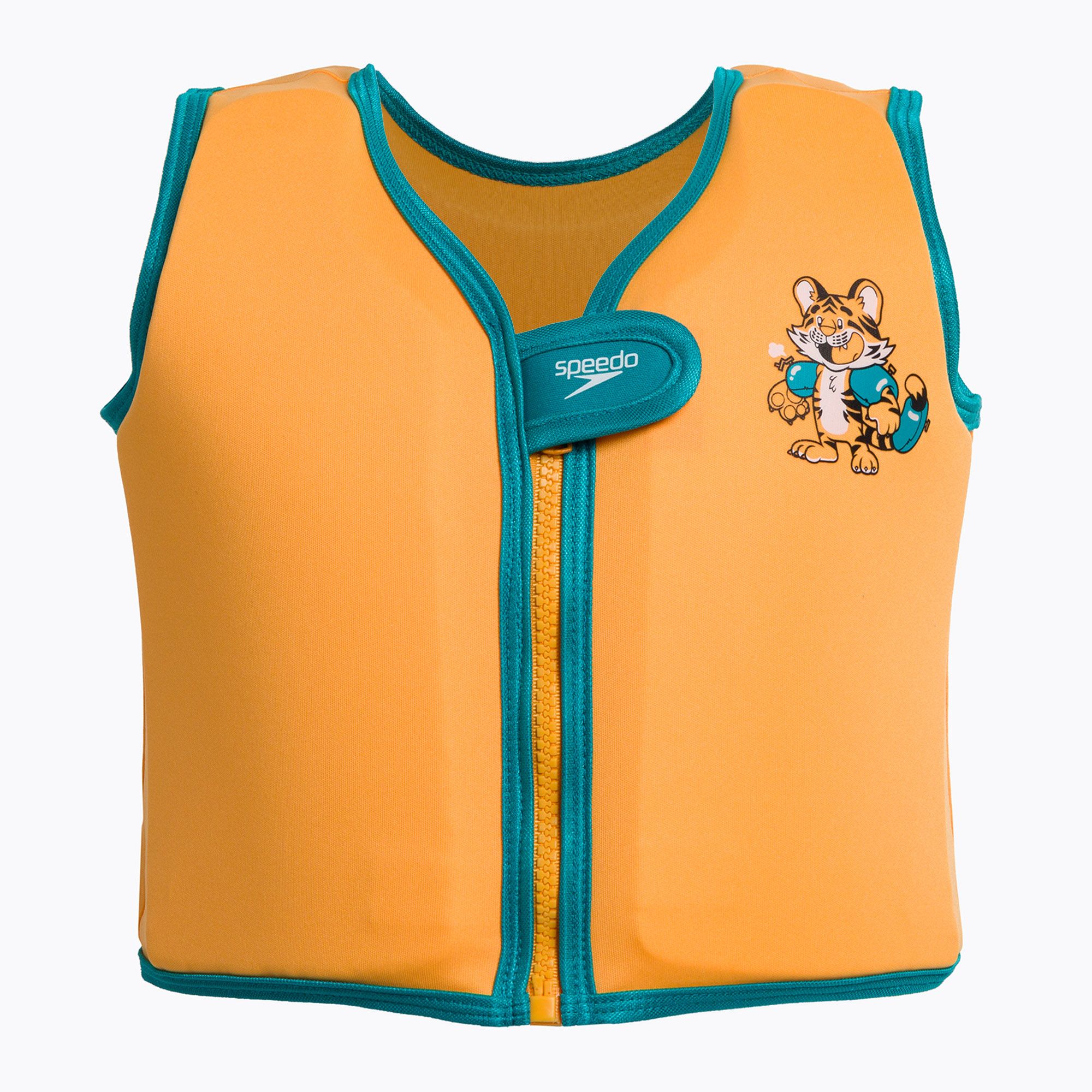 Kamizelka do pływania dziecięca Speedo Printed Float Vest aanadi orange/aquarium/black 
