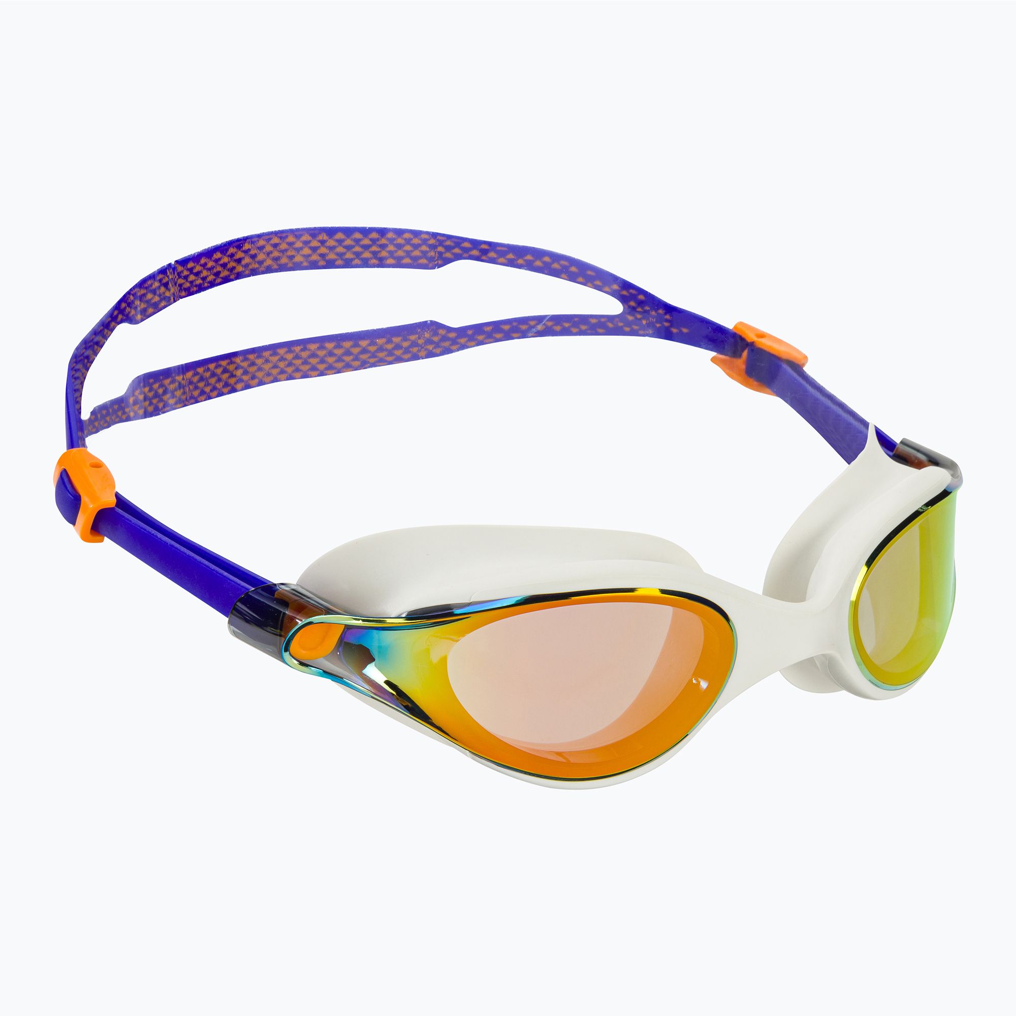 Okulary do pływania Speedo Vue Mirror white/true cobalt/mandarin peel/smoke 