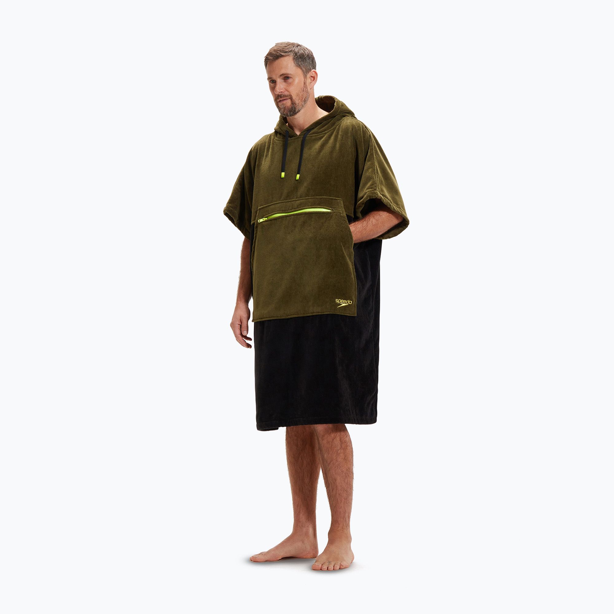 Ponczo Speedo Swim Poncho S black/hyper yellow 
