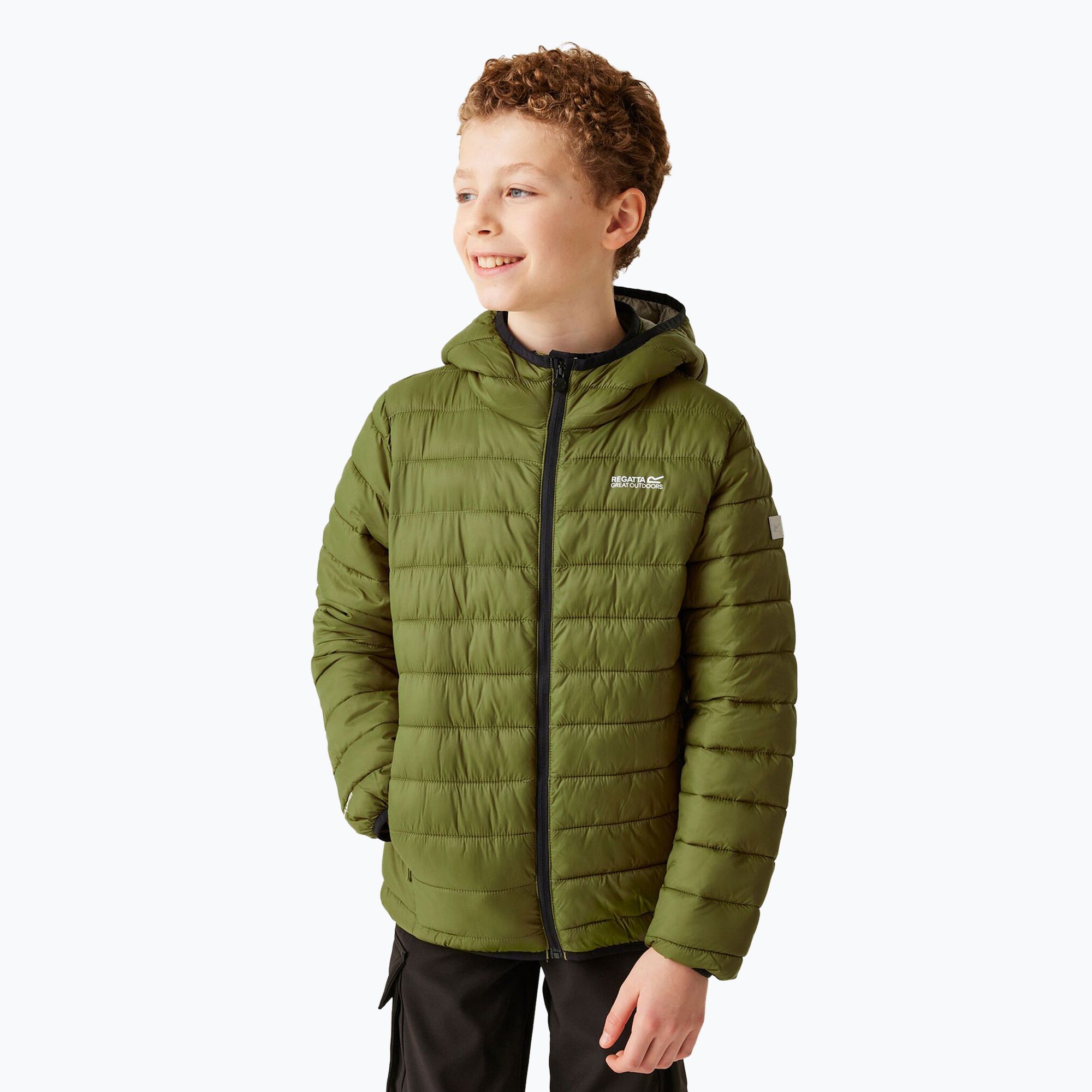 Kurtka dziecięca REGATTA Junior Hooded Marizion nephrite green/abbeystone 