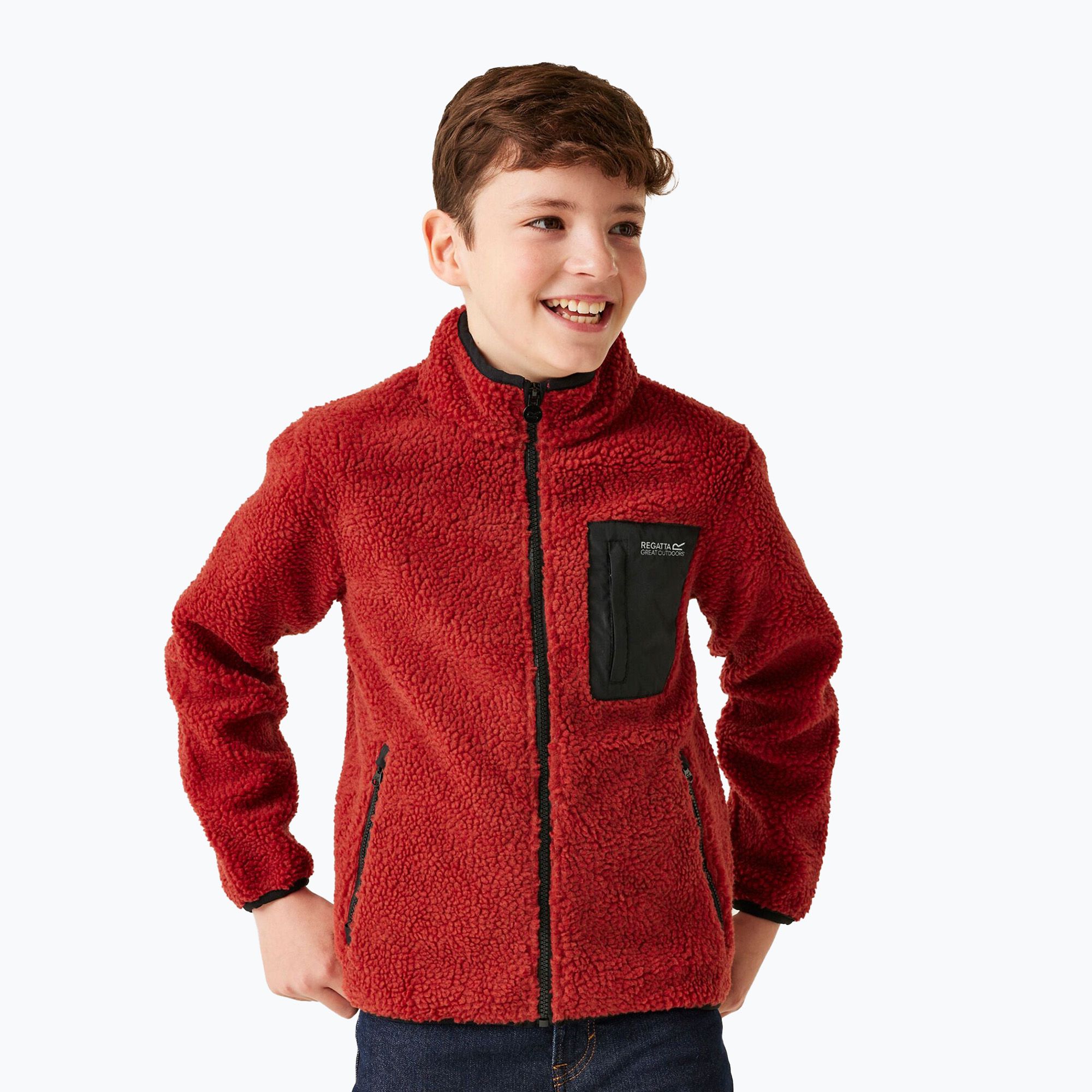Bluza polarowa dziecięca REGATTA Junior Frankie Full Zip red ochre 