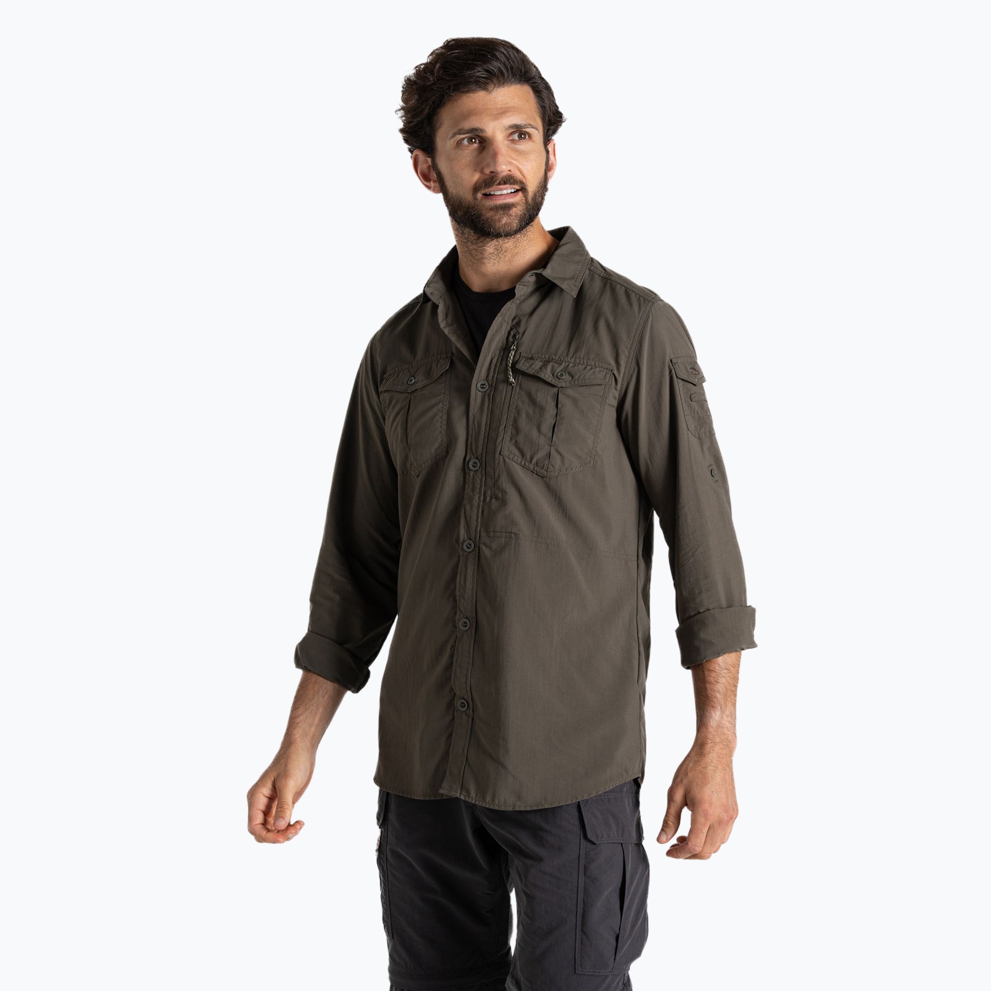 Koszula męska Craghoppers NosiLife Adventure Long Sleeved Shirt III woodland green 