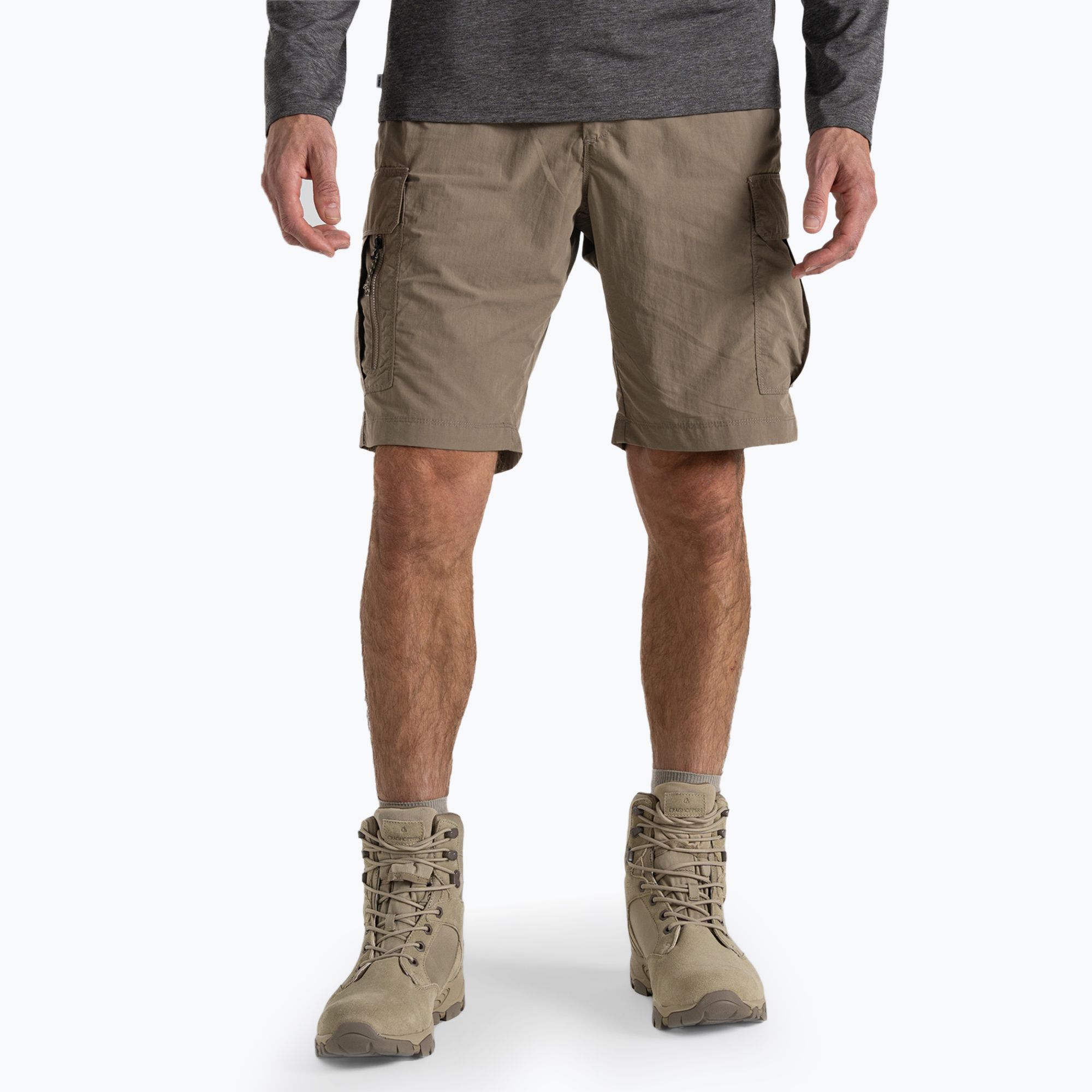 Spodenki trekkingowe męskie Craghoppers NosiLife Cargo Short III pebble 