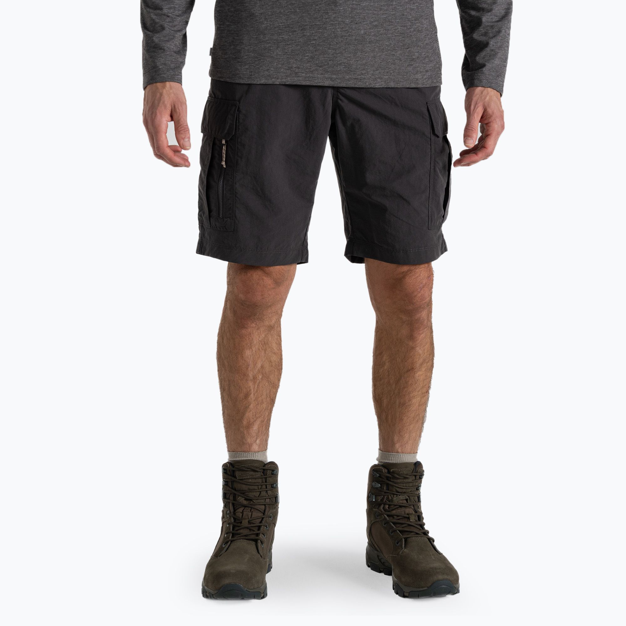 Spodenki trekkingowe męskie Craghoppers NosiLife Cargo Short III black pepper 