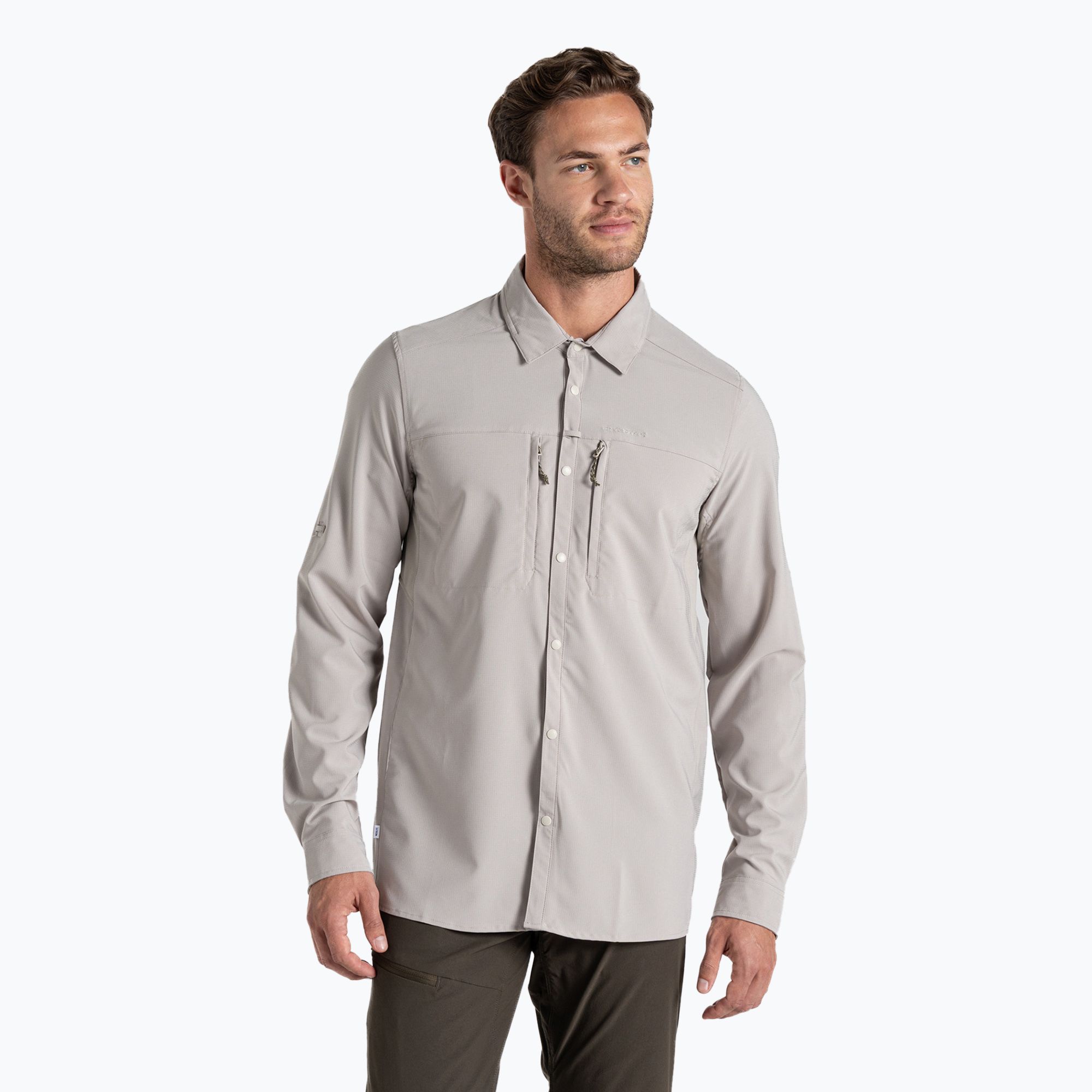 Koszula męska Craghoppers NosiLife Long Sleeved Pro Shirt V parchment 