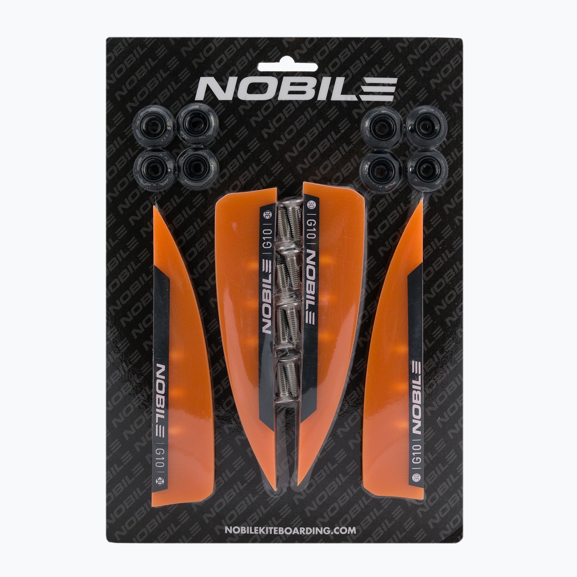 Finy do kiteboardu Nobile 15 Fin G10 4 szt. pomarańczowe 