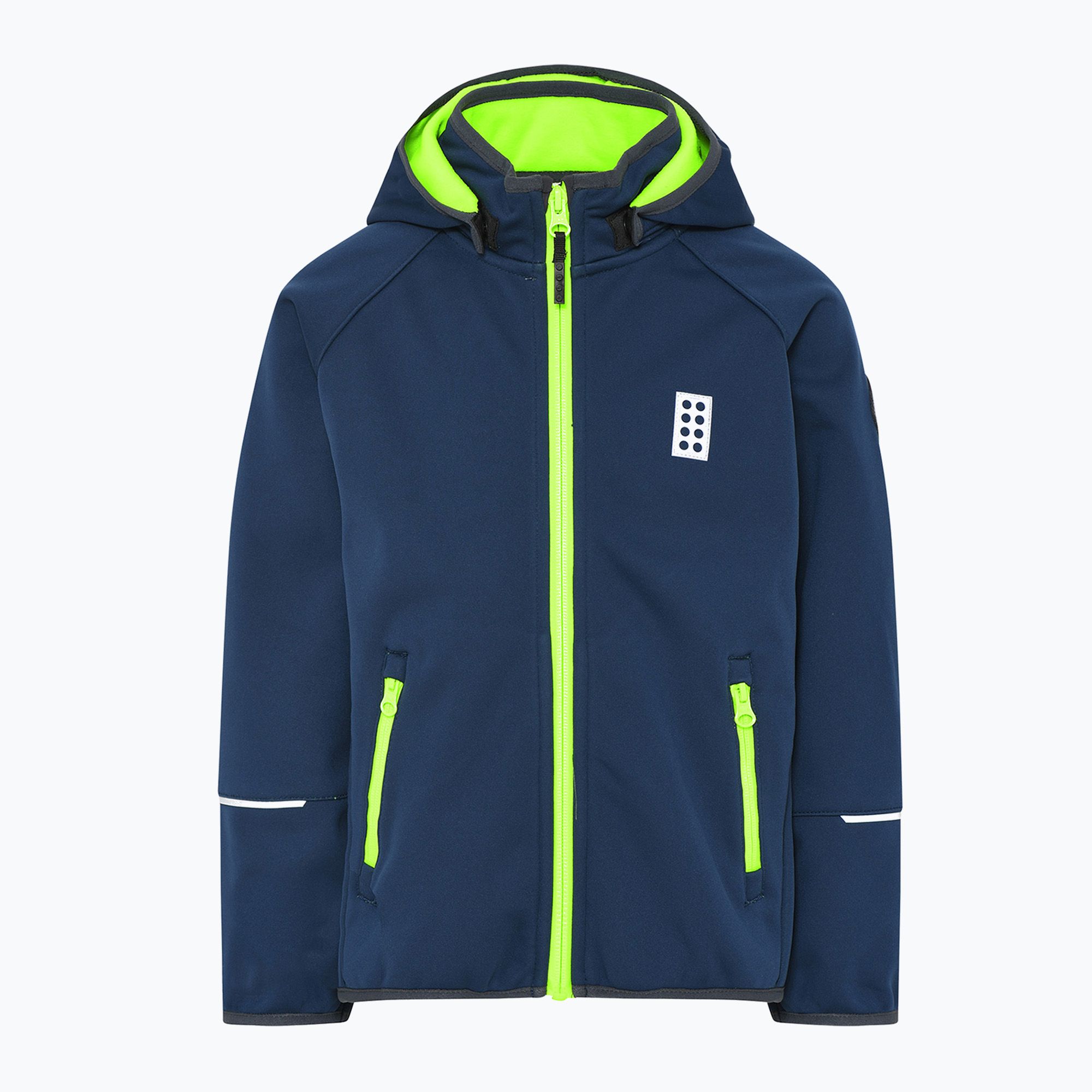 Kurtka softshell dziecięca LEGO Lwsky 764 navy w. yellow 