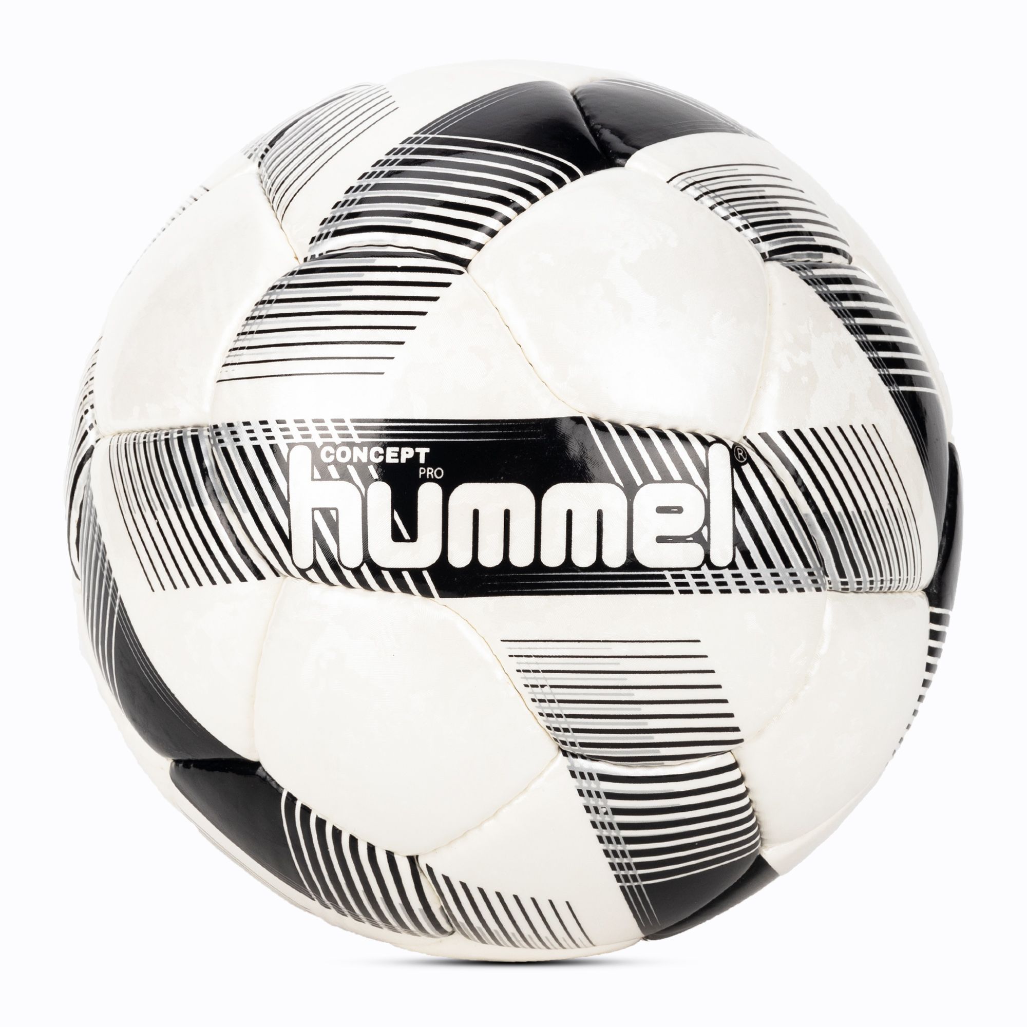 Piłka do piłki nożnej Hummel Concept Pro FB white/black/silver rozmiar 5 