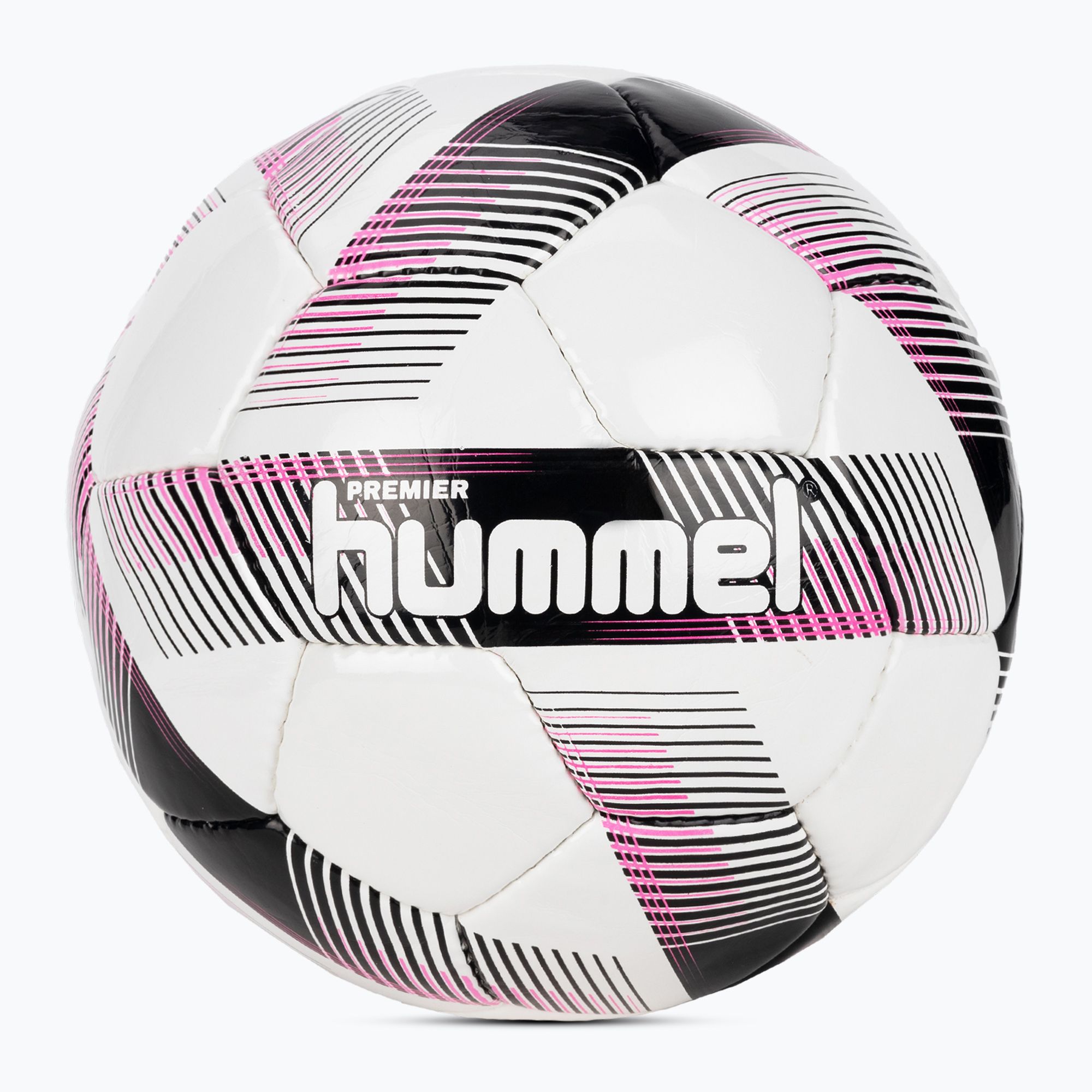 Piłka do piłki nożnej Hummel Premier FB white/black/pink rozmiar 5 