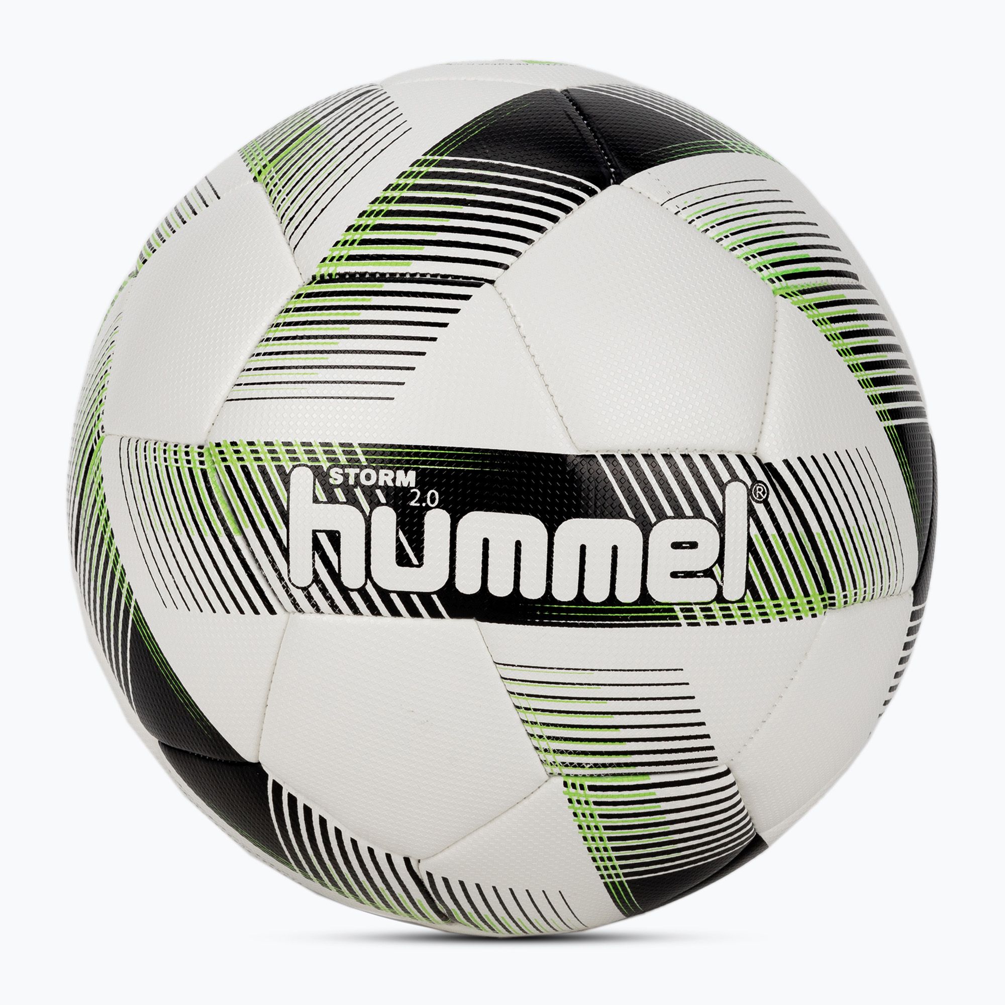 Piłka do piłki nożnej Hummel Storm 2.0 FB white/black/green rozmiar 4 