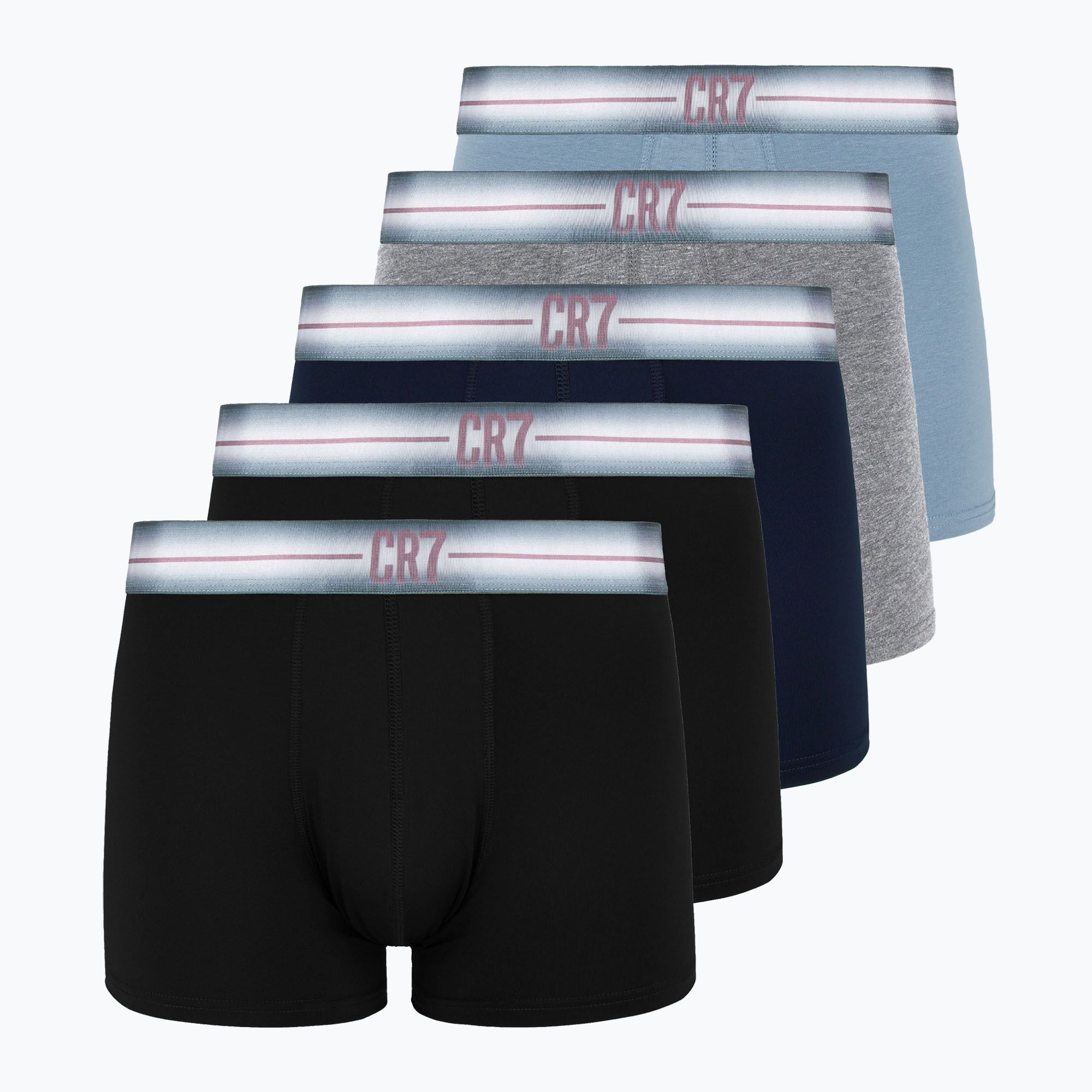 Bokserki męskie CR7 Basic Trunk 5 par 2411 multicolur 