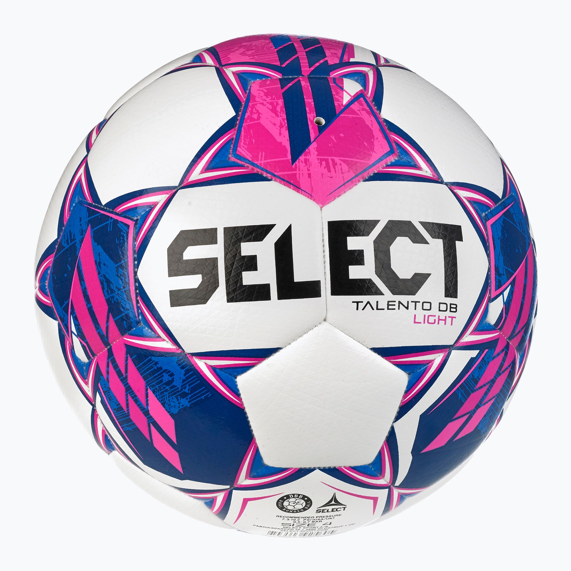 Piłka do piłki nożnej SELECT Talento DB v23 white/pink rozmiar 3 