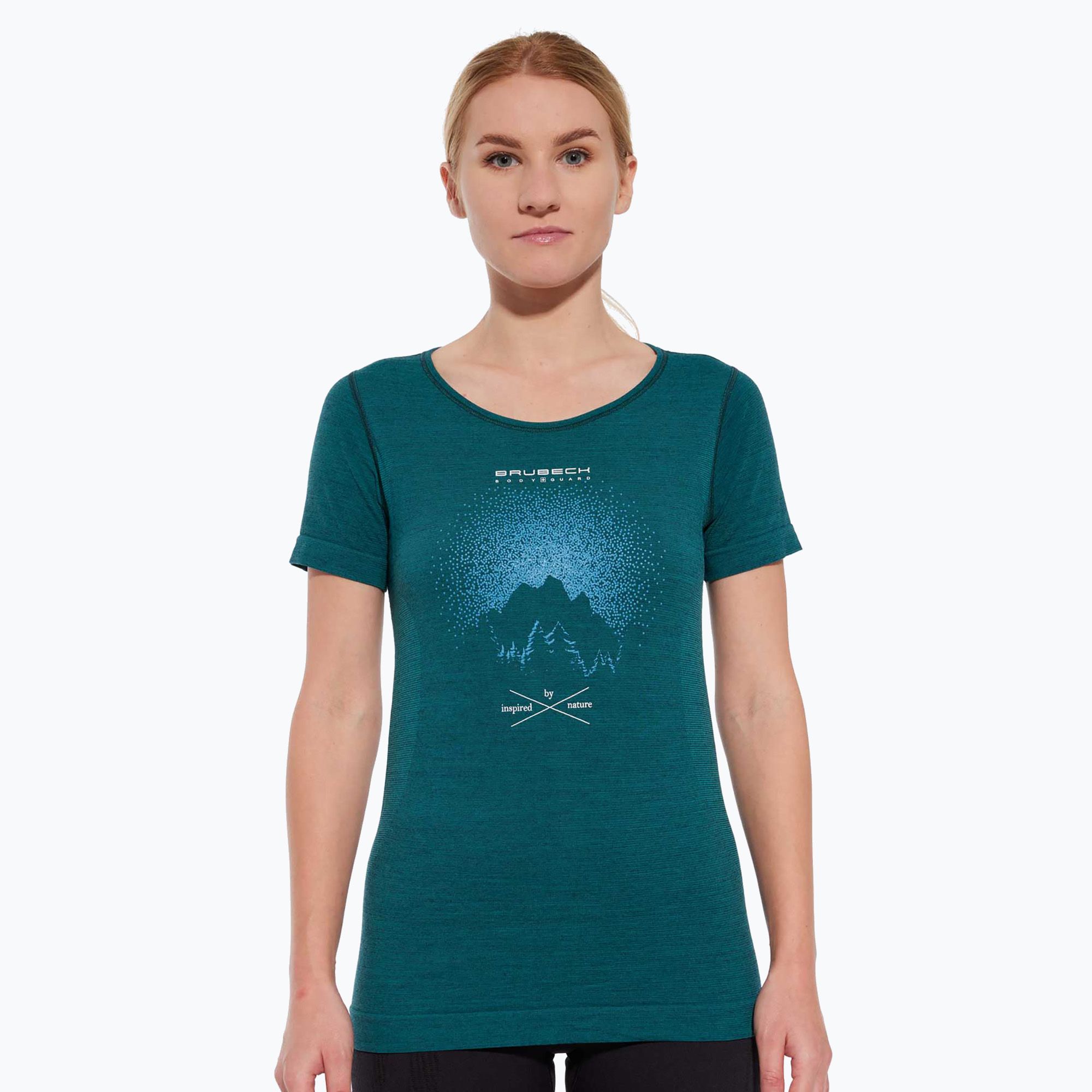 Koszulka termoaktywna damska Brubeck Outdoor Merino Wool Pro zielony/góry 10 