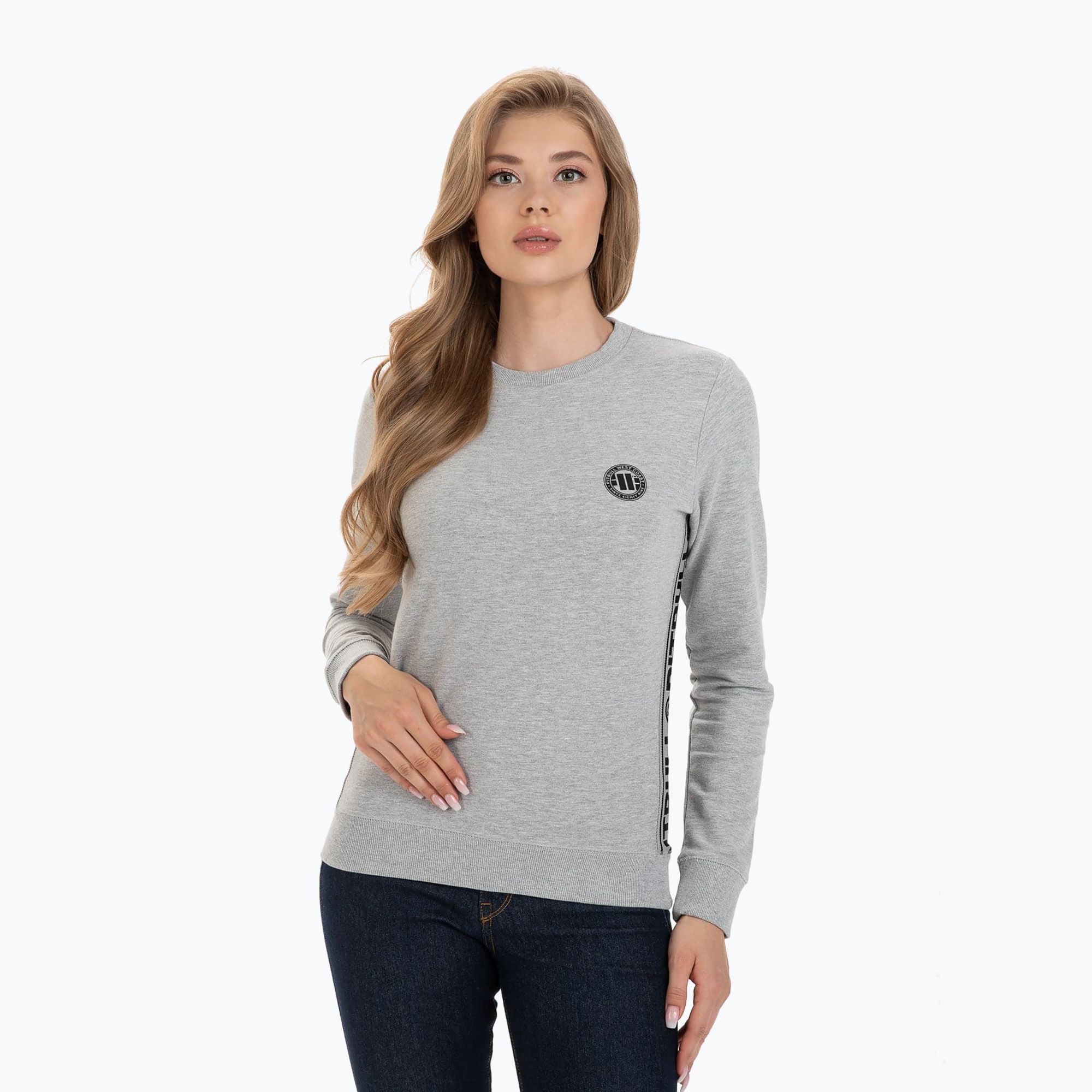 Bluza damska Pitbull Crewneck F.Terry „Small Logo” grey/melange 