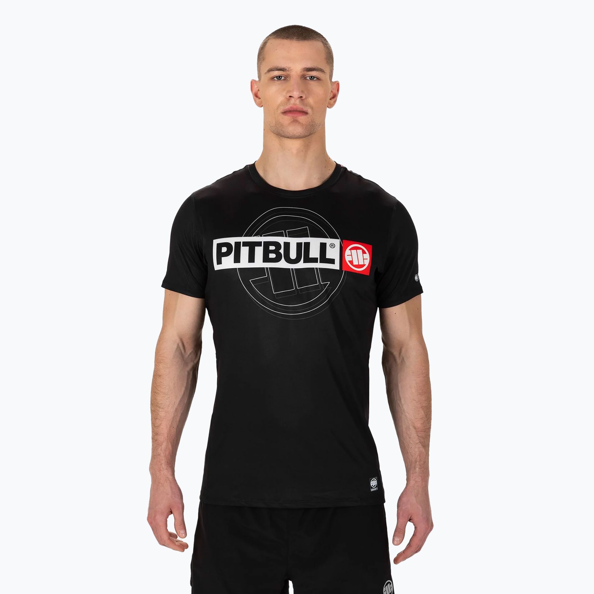 Koszulka treningowa męska Pitbull Mesh Performance Pro Plus Hilltop Sports black 
