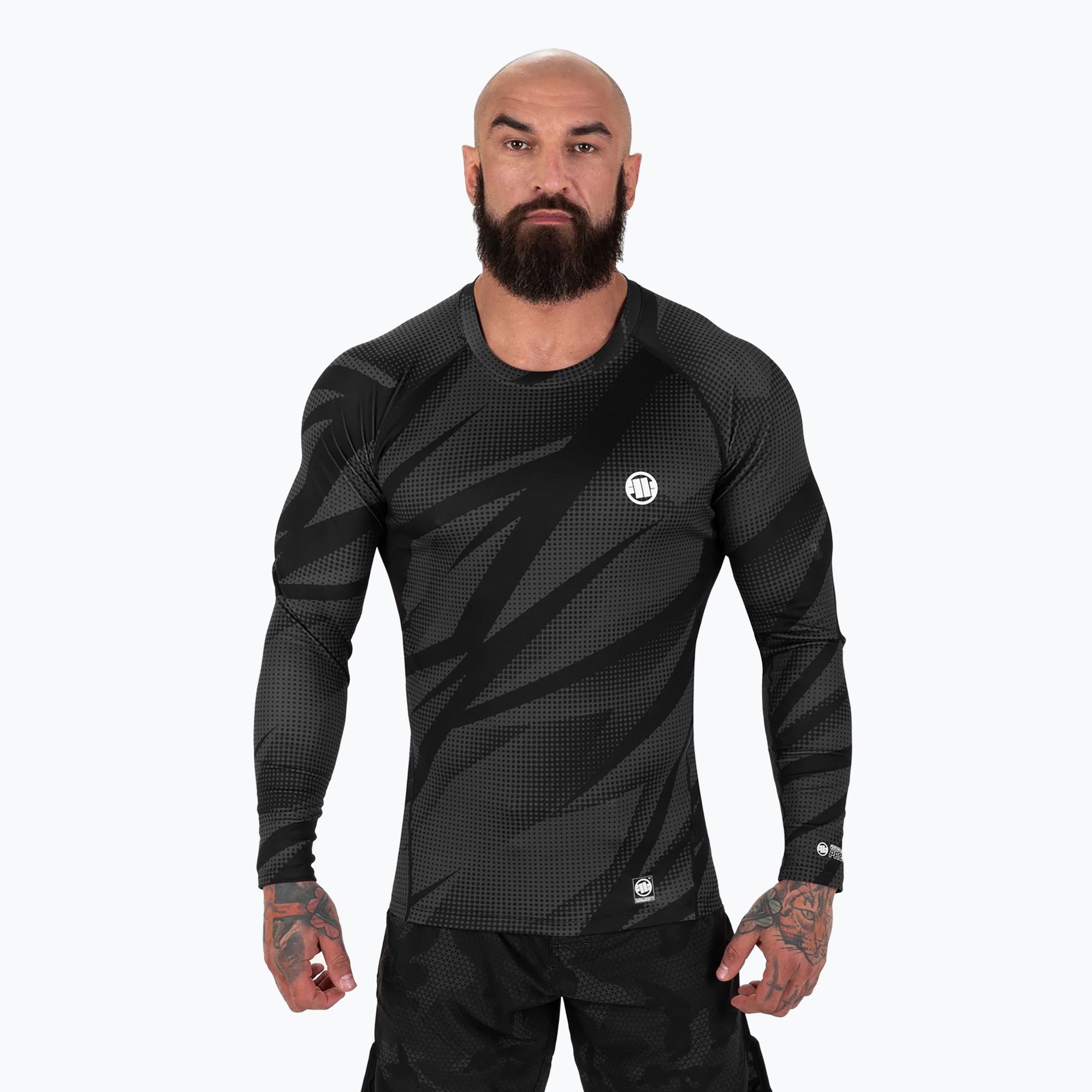 Rashguard longsleeve męski Pitbull Rashguard Dot Camo II grey 