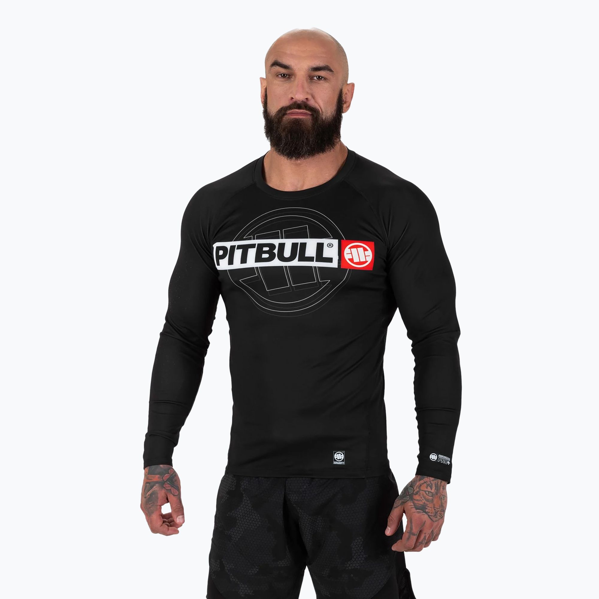 Rashguard longsleeve męski Pitbull Rashguard Hilltop Sports black 