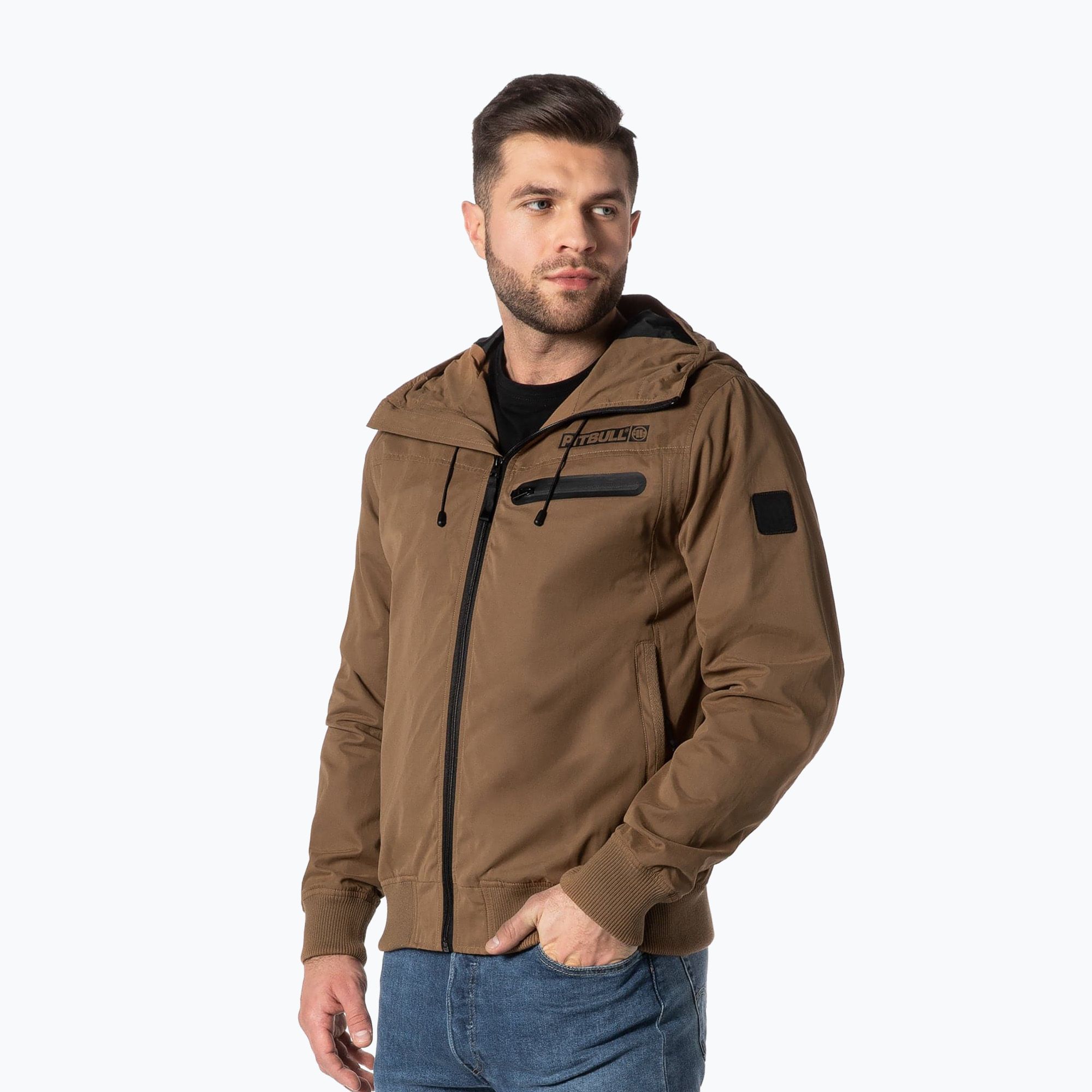 Kurtka męska Pitbull Groton Black Hooded NCP coyote brown 