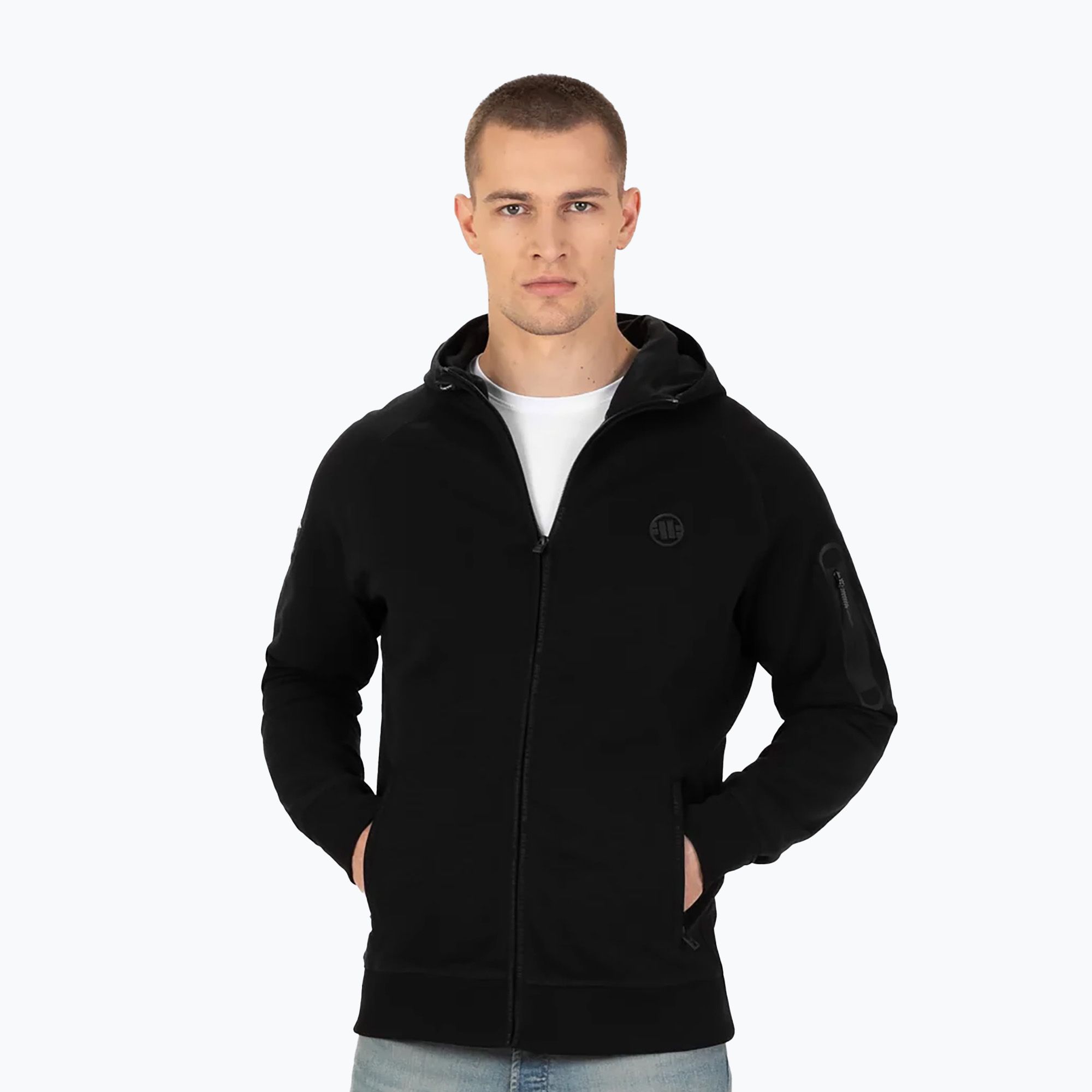 Bluza męska Pitbull Hermes Hooded Zip black 