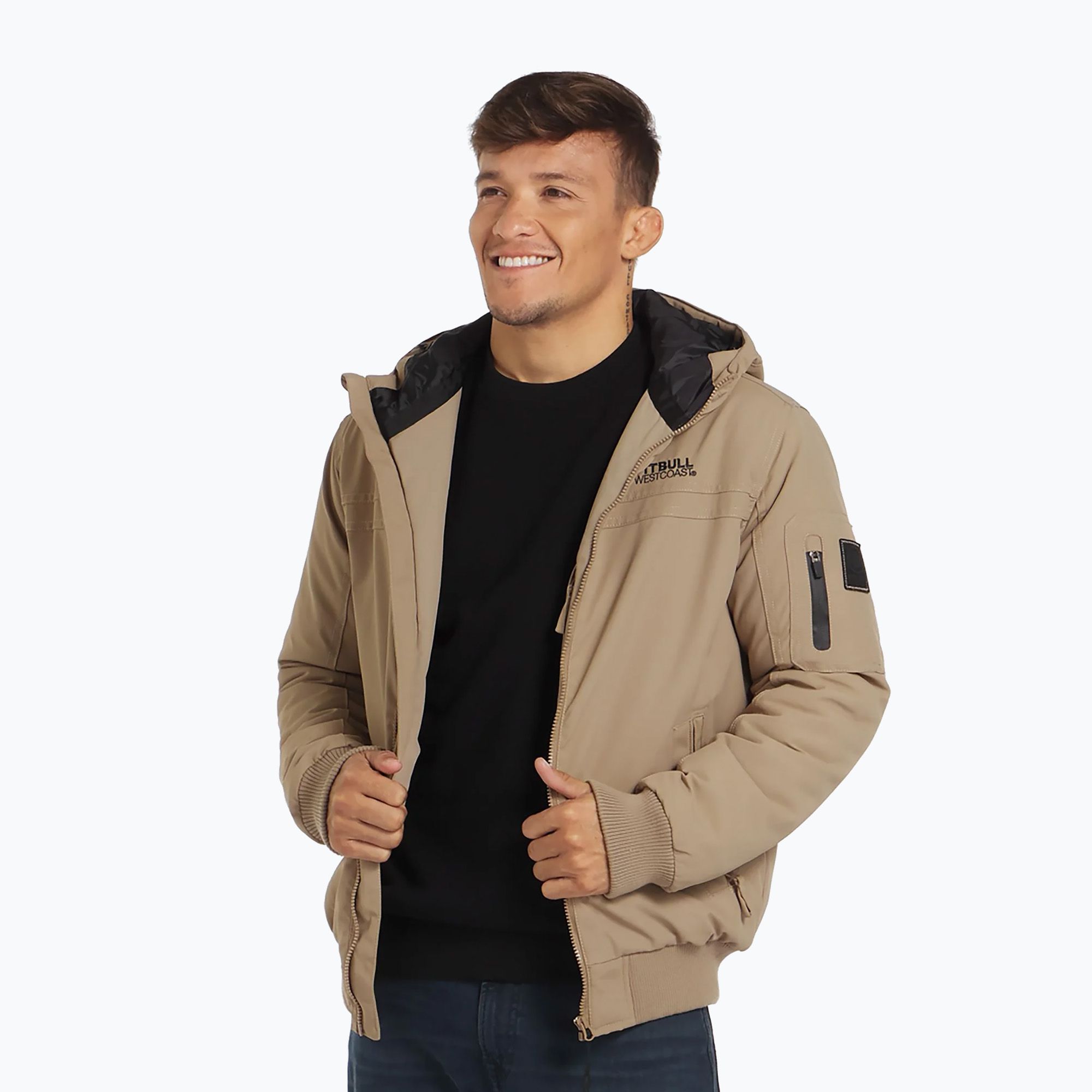 Kurtka zimowa męska Pitbull Balboa 2 Hooded sand 