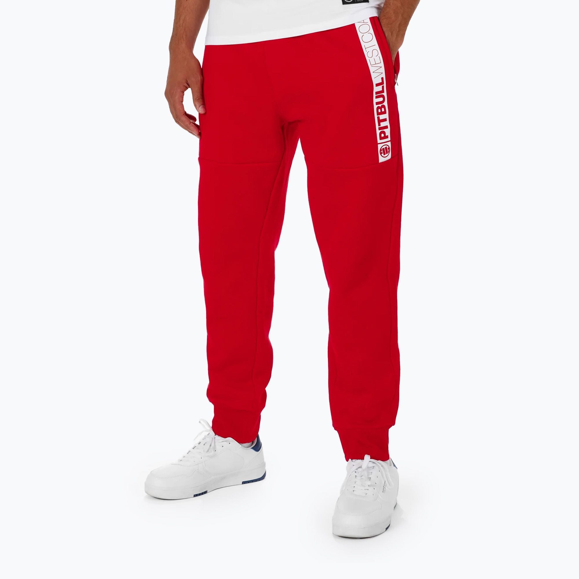 Spodnie męskie Pitbull New Hilltop Jogging red 