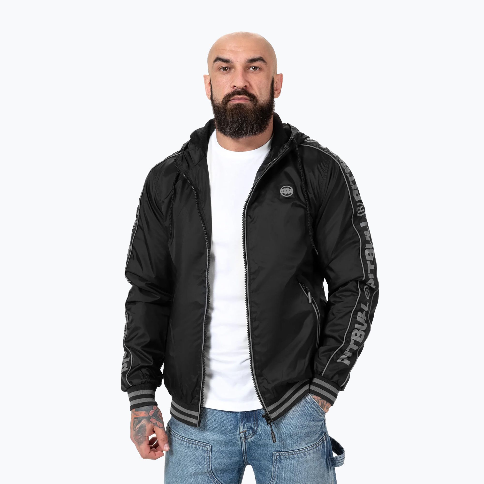 Kurtka męska Pitbull Whitewood Hooded Nylon black 
