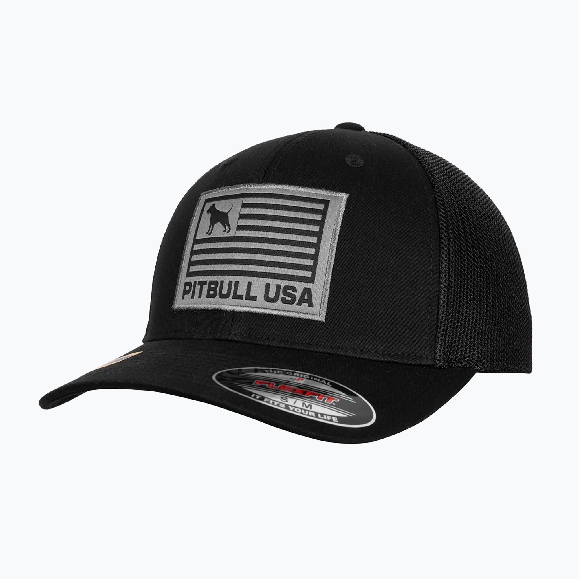 Czapka z daszkiem męska Pitbull Mesh Full Cap Pitbull Usa Multicam black 
