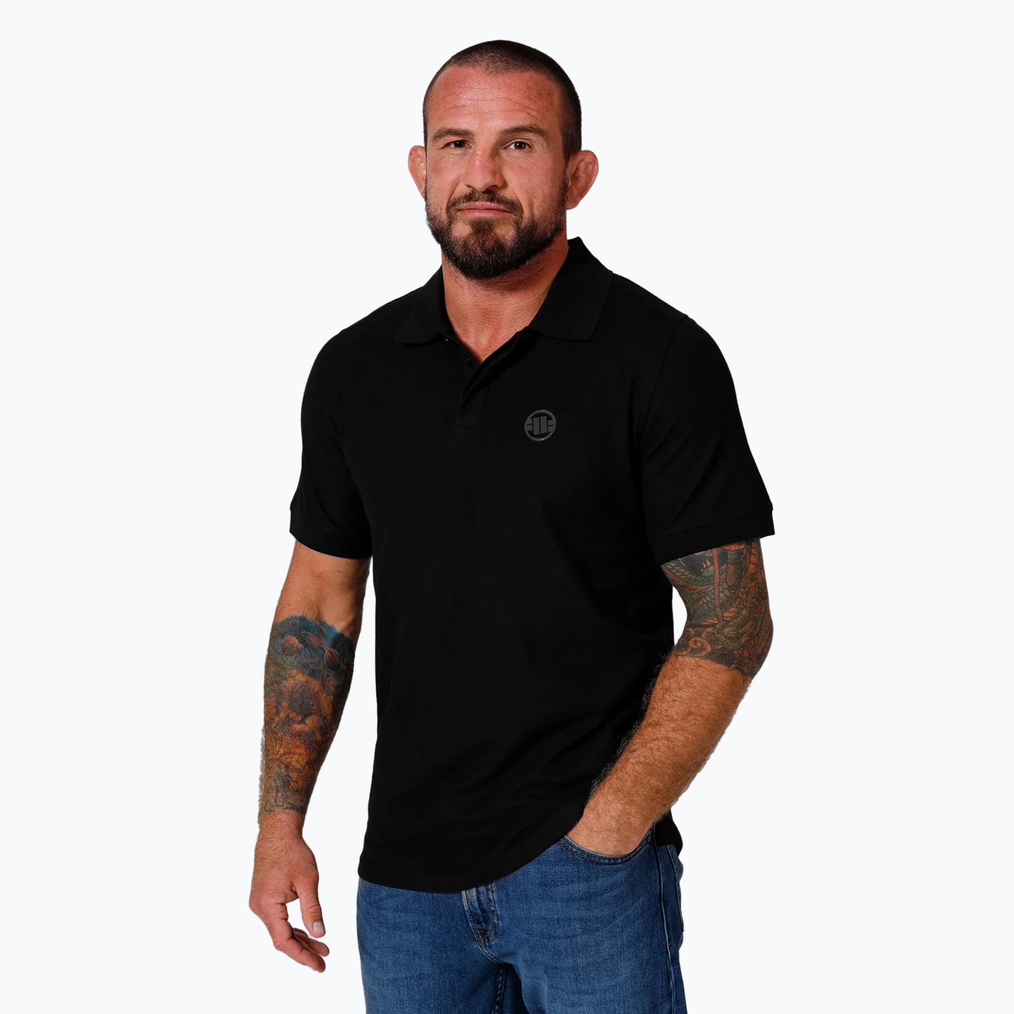 Koszulka polo męska Pitbull Rockey Polo black 