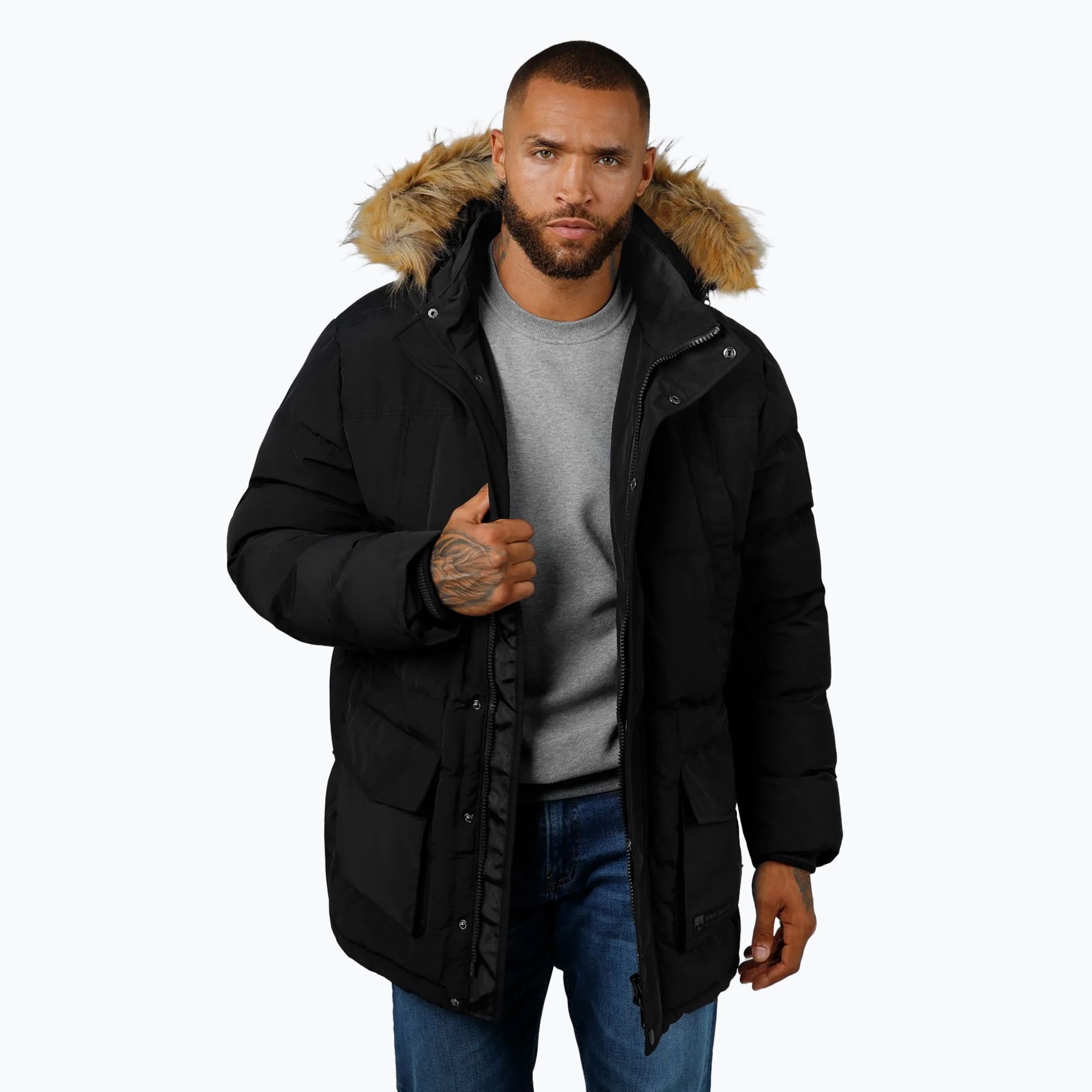 Kurtka męska Pitbull Forest Hooded Parka black 